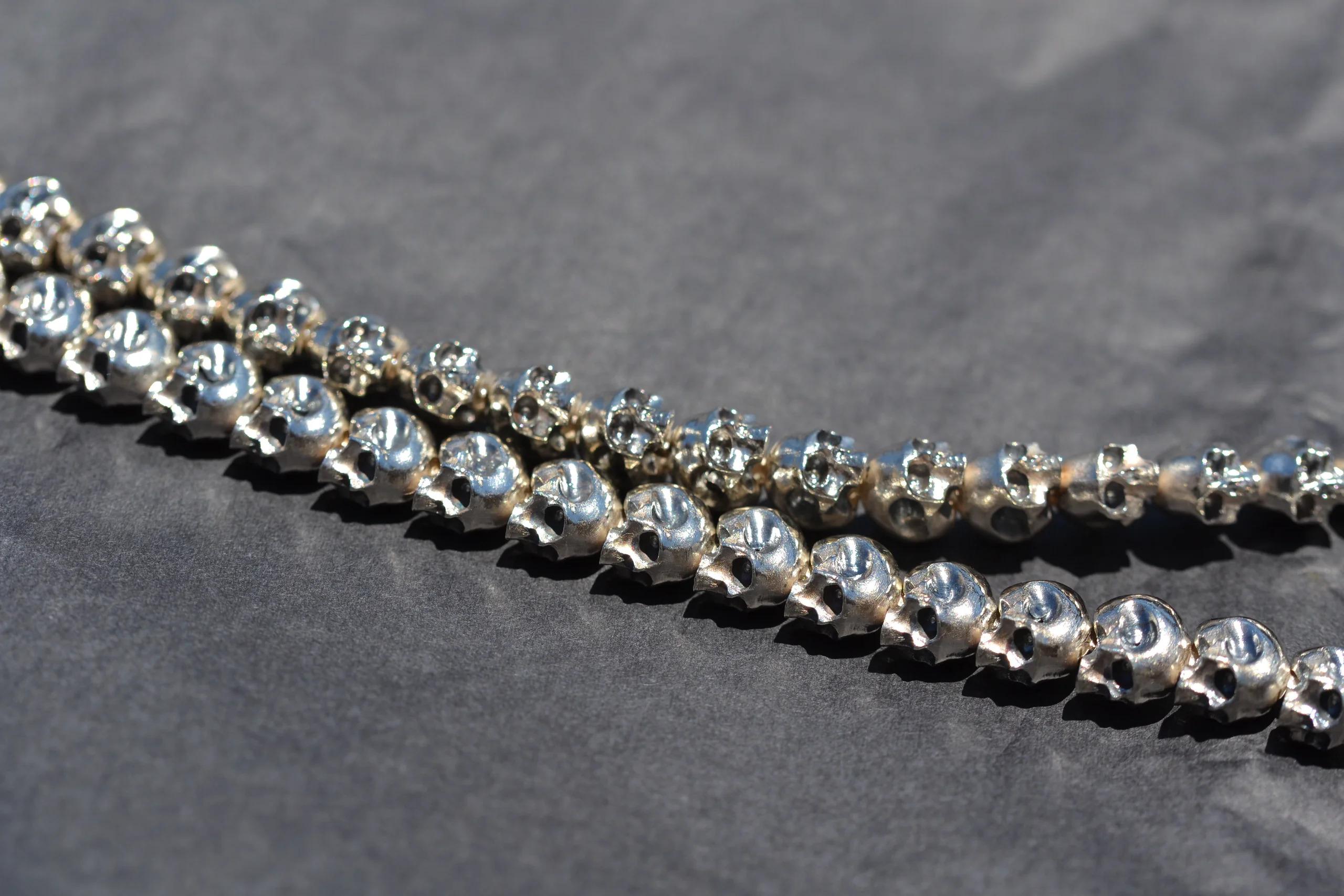 Portachiavi con teschio in argento A Link in vendita 2