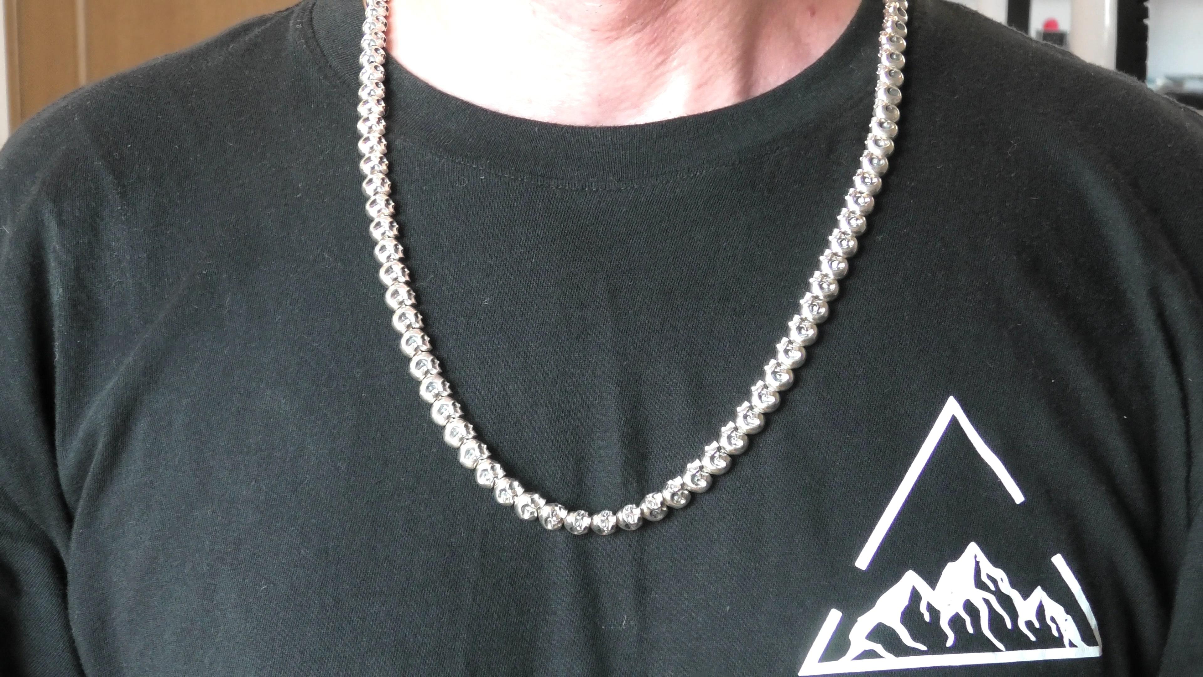 Portachiavi con teschio in argento A Link in vendita 3