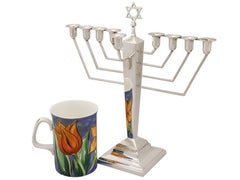 Sterling Silver Hanukkiah / Menorah, Vintage, '1966'