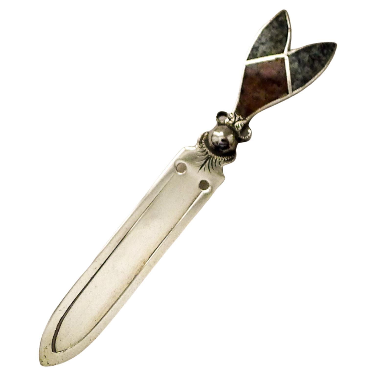 Sterling Silver & Hardstone Bookmark by Joseph Cook & Son Ltd. 