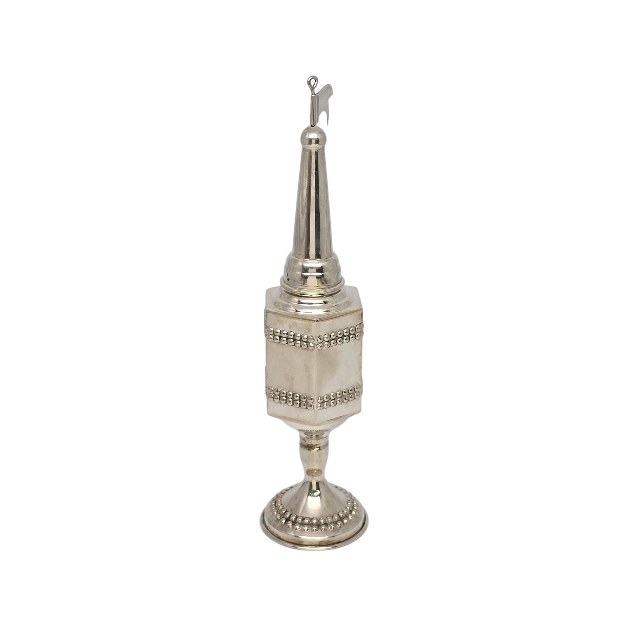 Donna Scatola per spezie Havadalah in argento Sterling Besamim Spike Tower #21686 in vendita