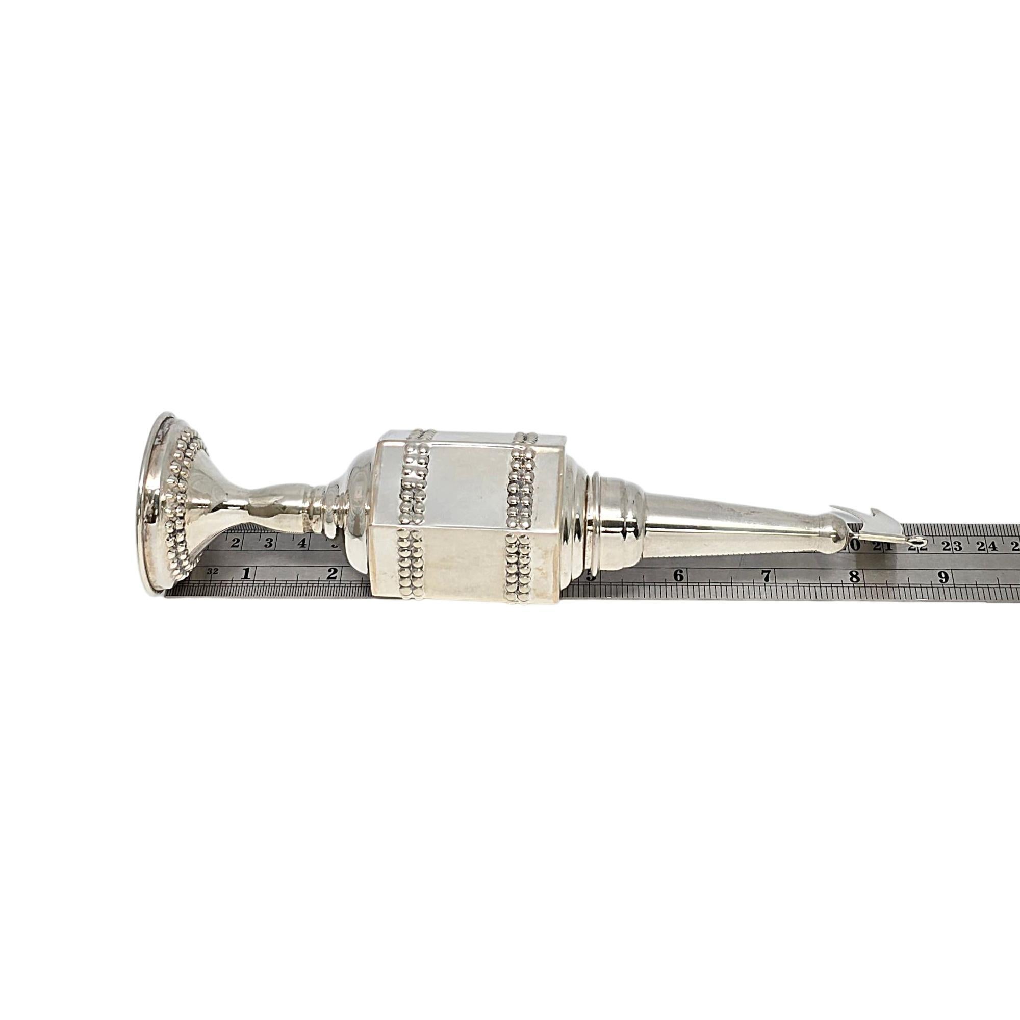 Scatola per spezie Havadalah in argento Sterling Besamim Spike Tower #21686 in vendita 5