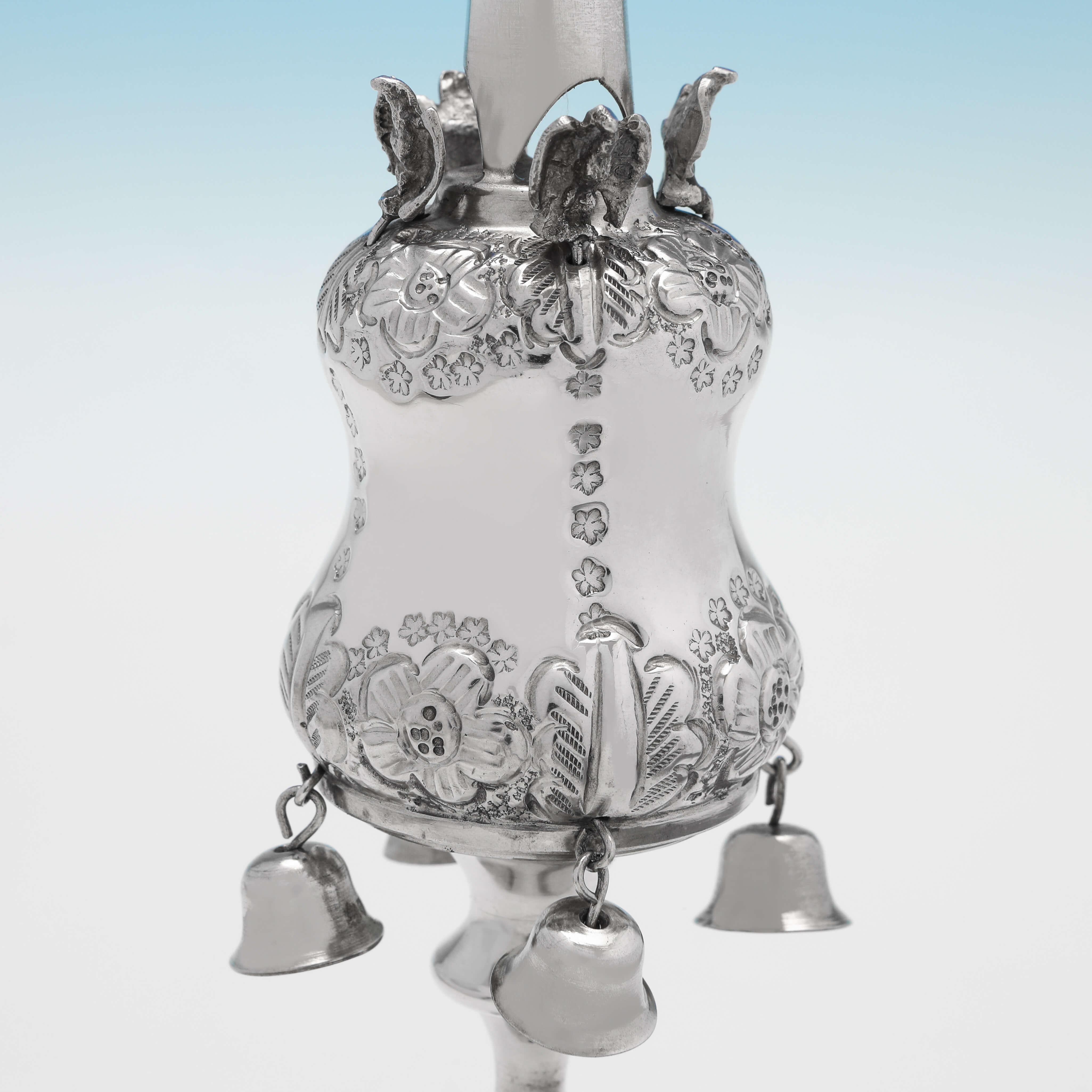 Baroque Boîte Havdalah ancienne en argent sterling/boîte à pointes, Londres 1912, Joseph Zweig en vente