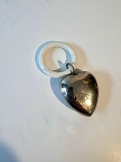 Sonaglio a cuore in argento 925 con incisione SWEET BABY