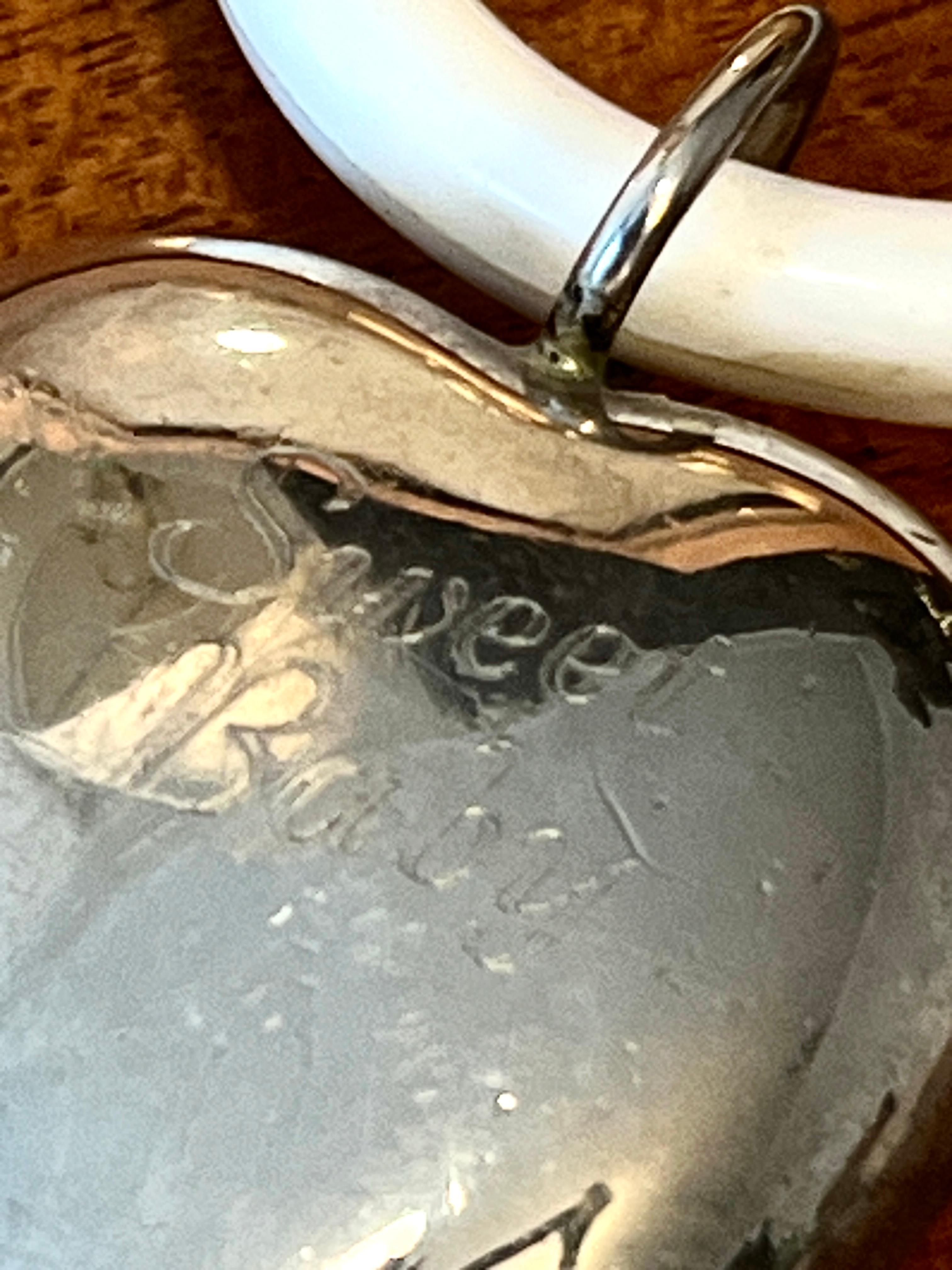 Sonajero Corazón de Plata de Ley Grabado SWEET BABY Plata esterlina en venta