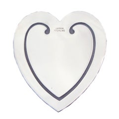 Sterling Silver Heart Bookmark