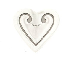 Sterling Silver Heart Bookmark