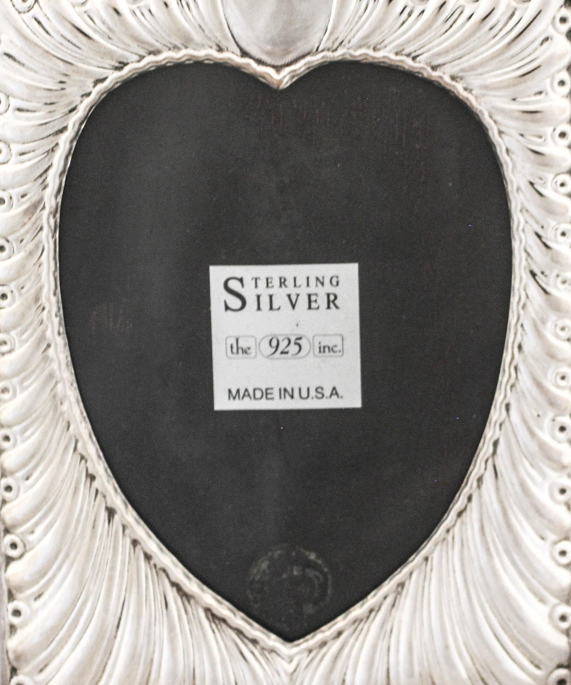 Cadre en forme de coeur en A Silver Excellent état - En vente à Brooklyn, NY