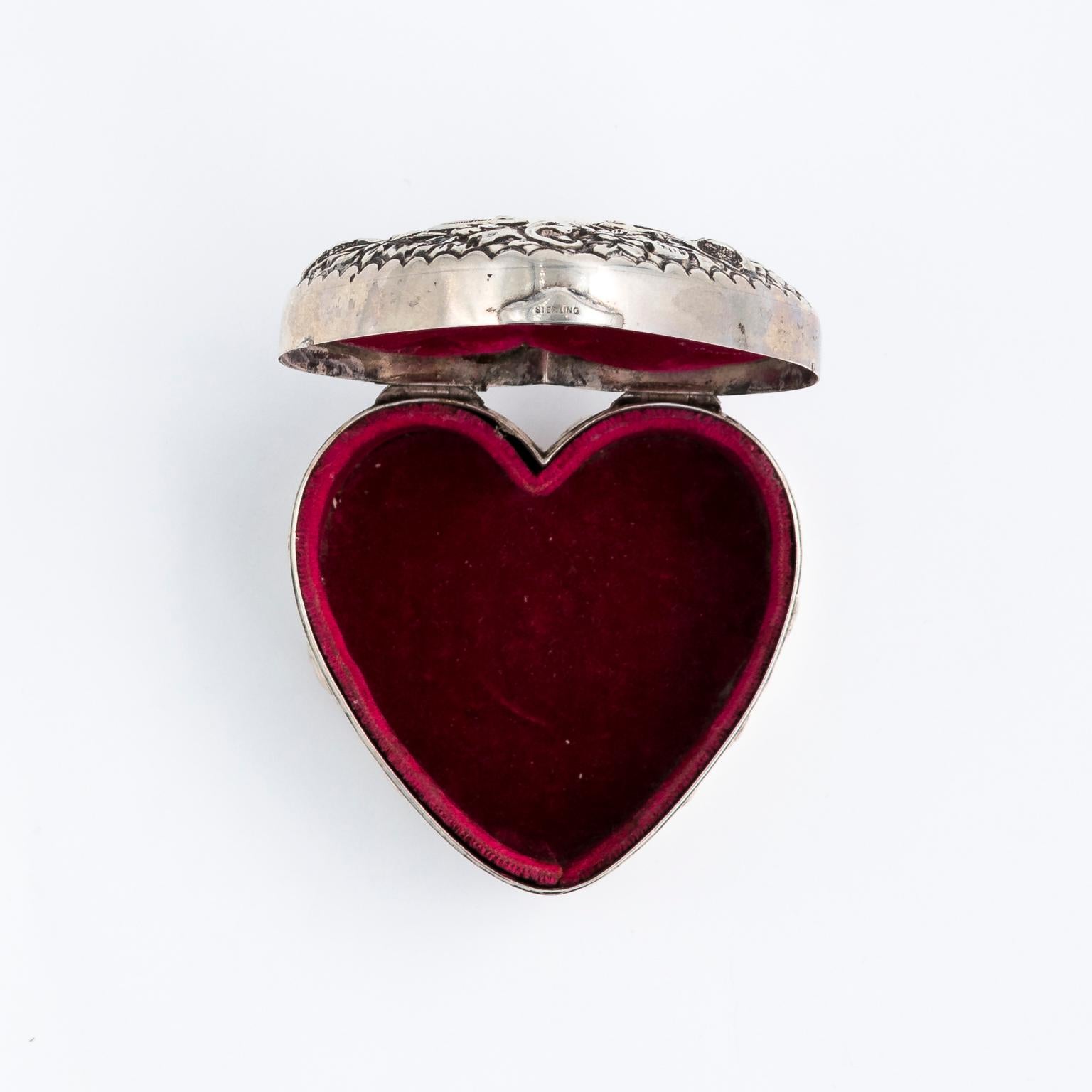 Sterling Silver Heart Shaped Box 5