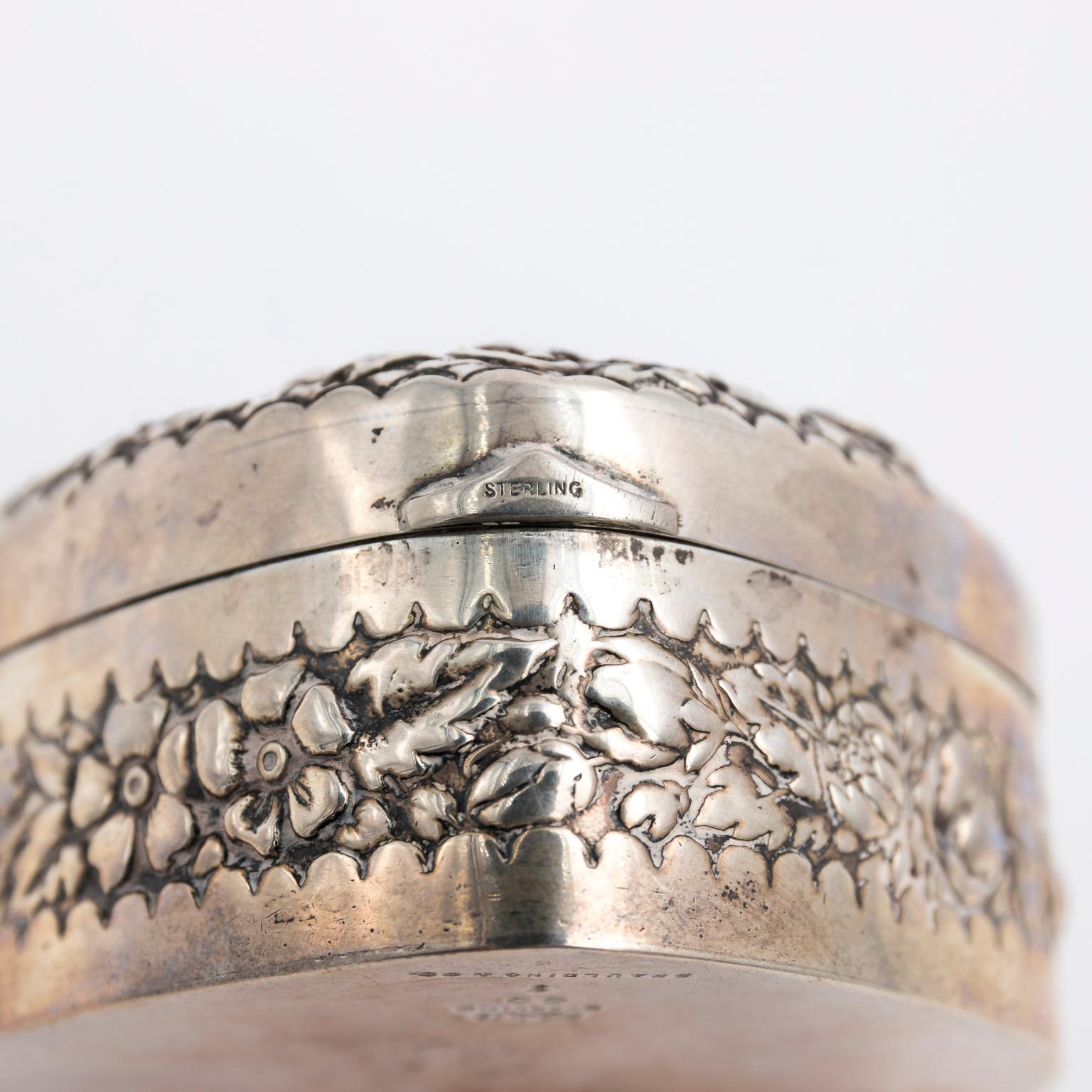 Sterling Silver Heart Shaped Box 1