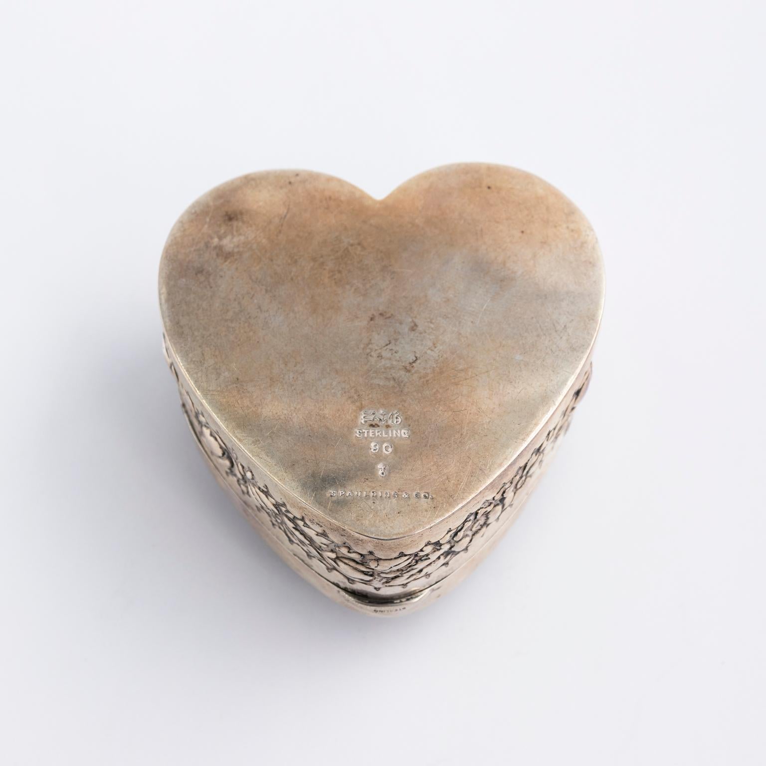 Sterling Silver Heart Shaped Box 2