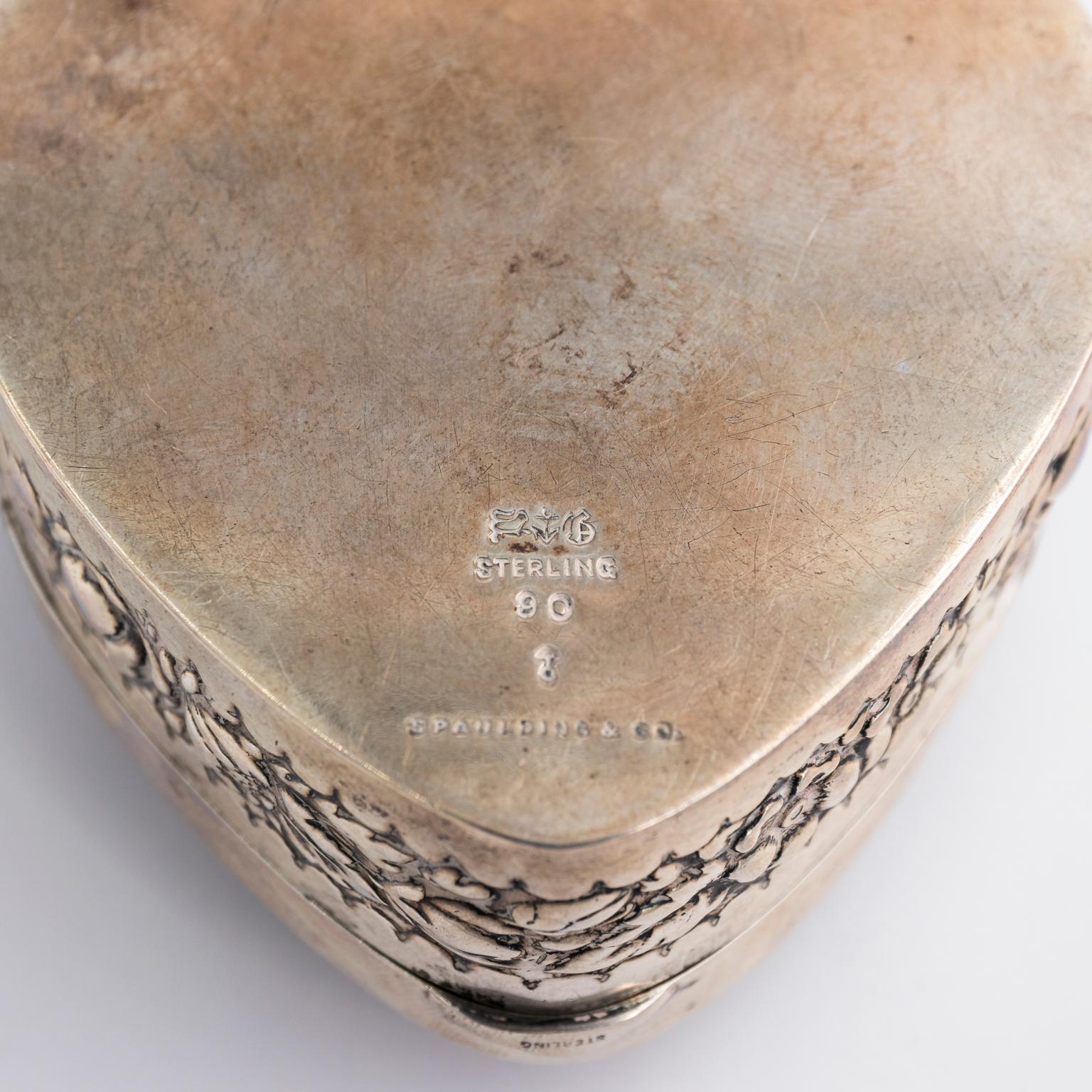 Sterling Silver Heart Shaped Box 3
