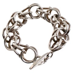Vintage Sterling Silver Heavy Chain Link Bracelet by Randers Denmark c.1970