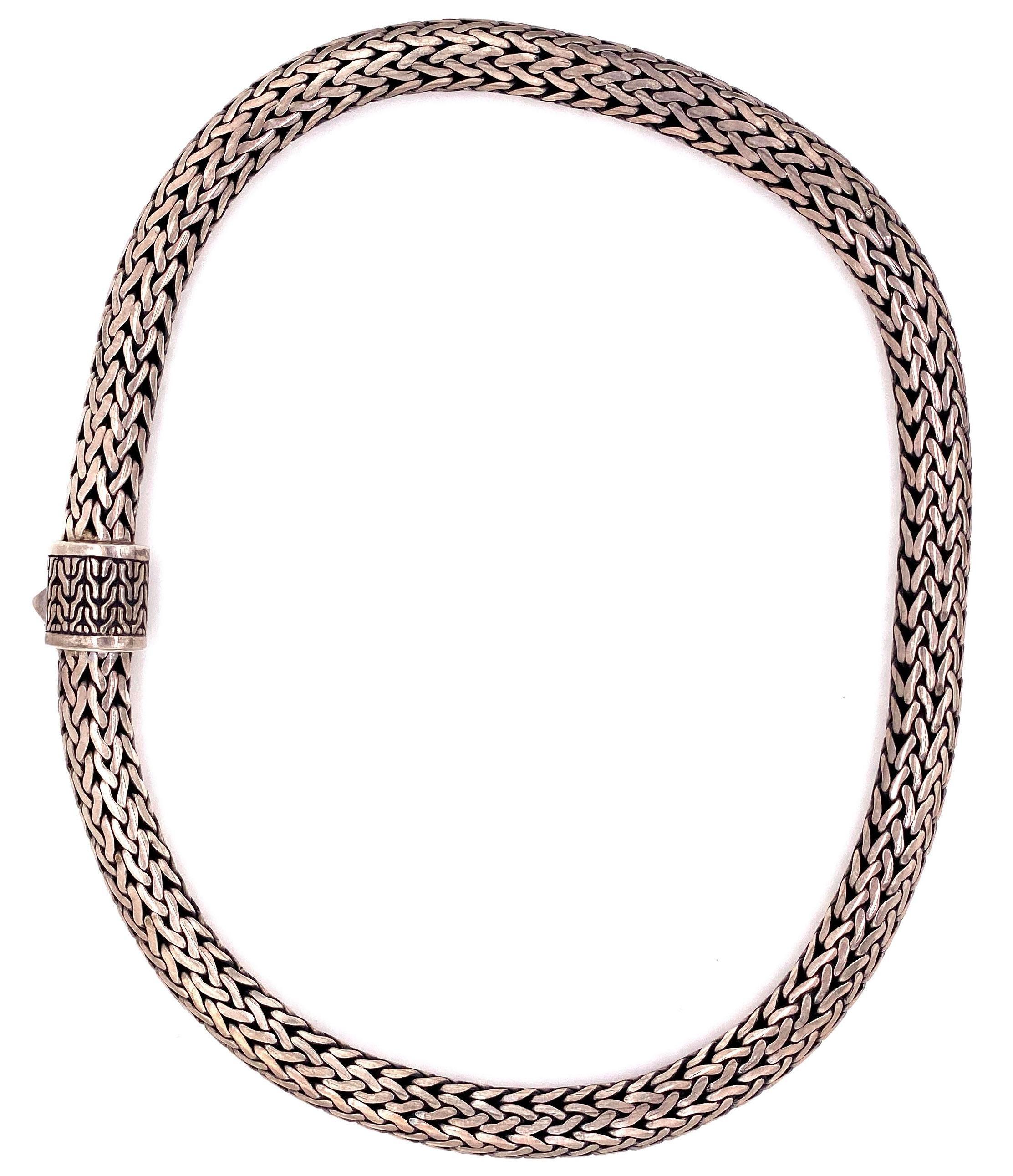 Halskette aus schwerem Seil aus Sterlingsilber, Nachlass, feiner Schmuck im Zustand „Hervorragend“ im Angebot in Montreal, QC