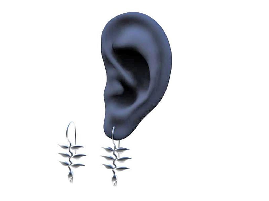 sterling silver flower dangle earrings