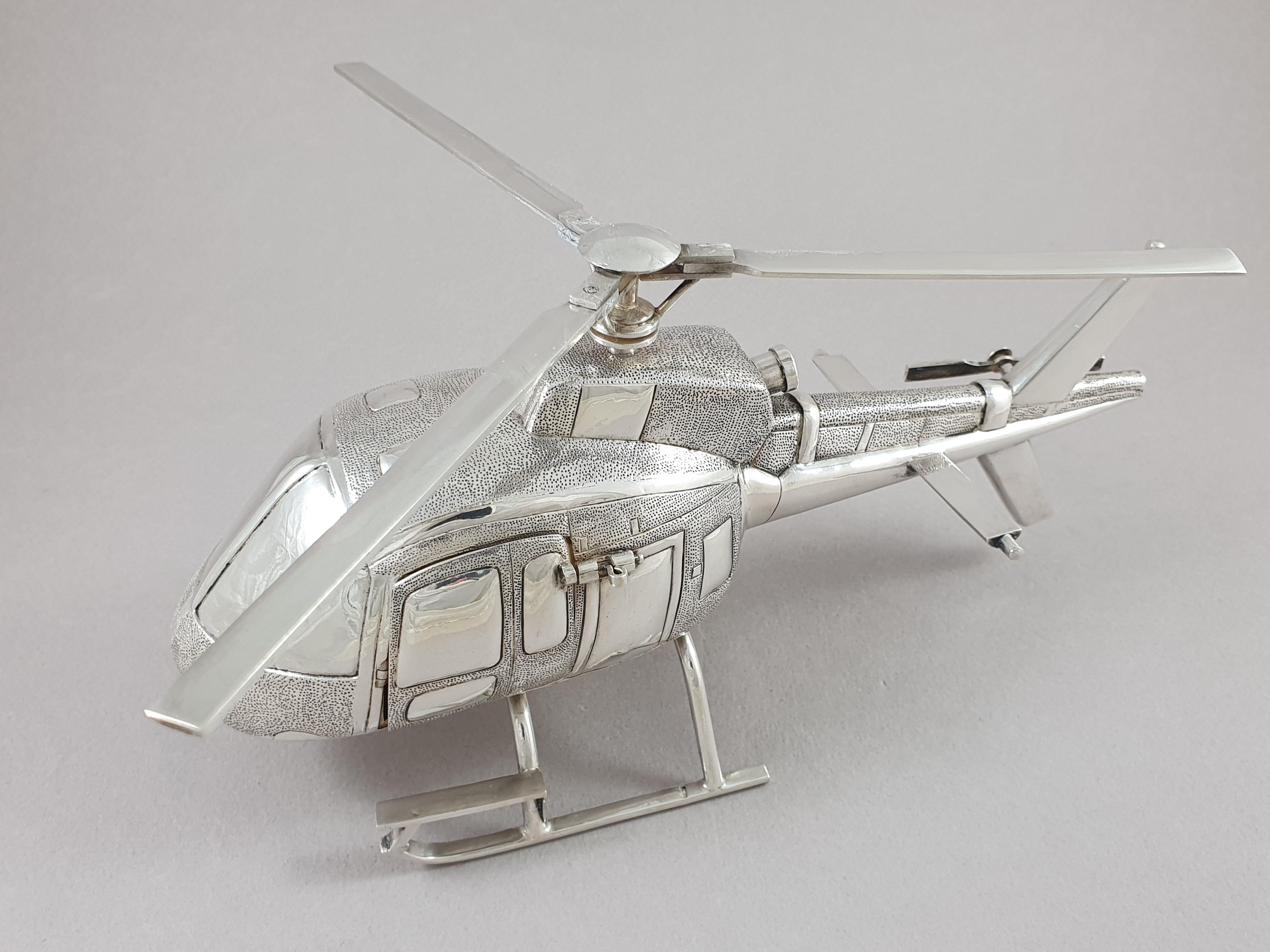 Sterling Silver Helicopter In Excellent Condition In Saint-Ouen, FR