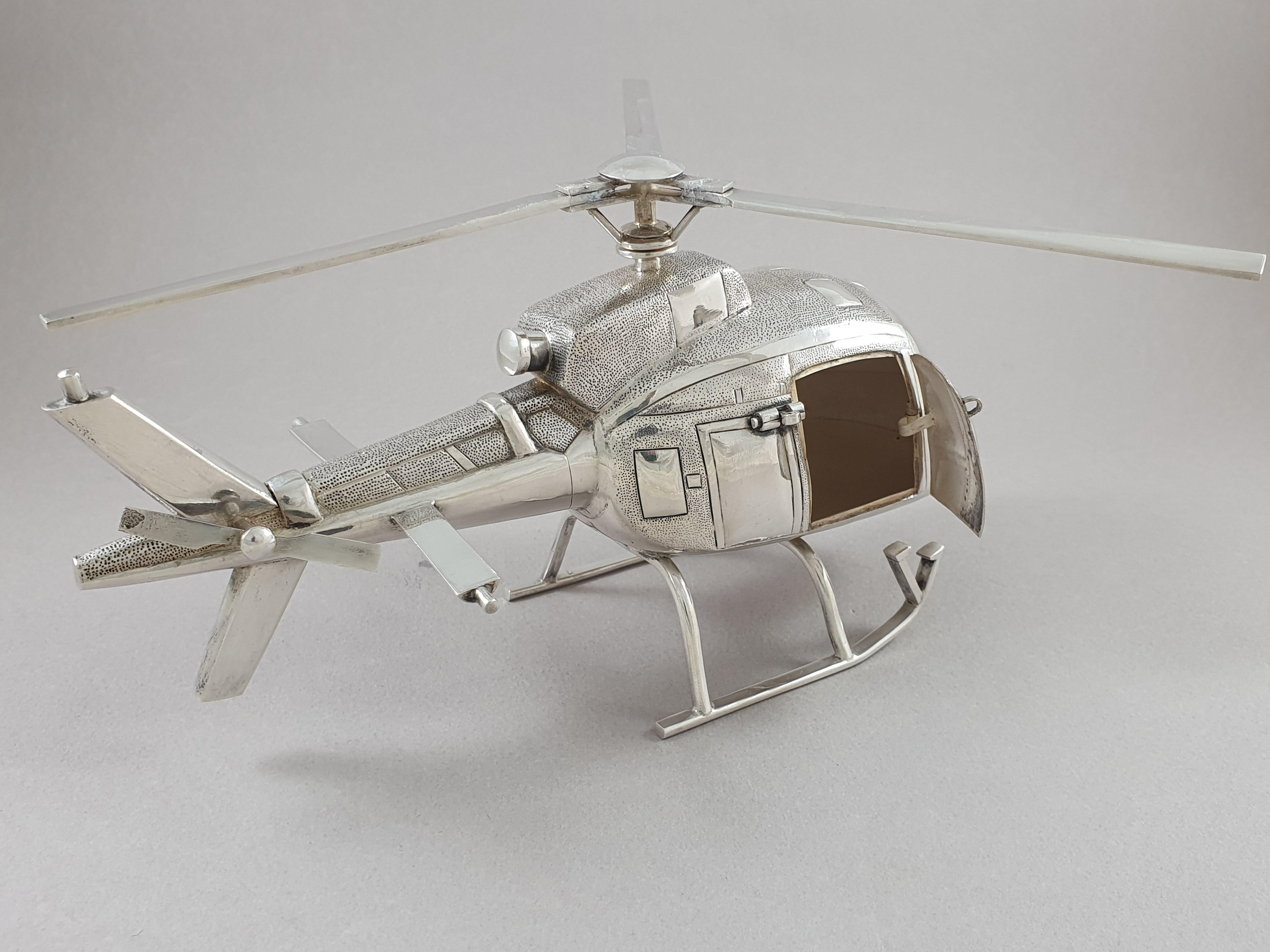 Late 20th Century Sterling Silver Helicopter