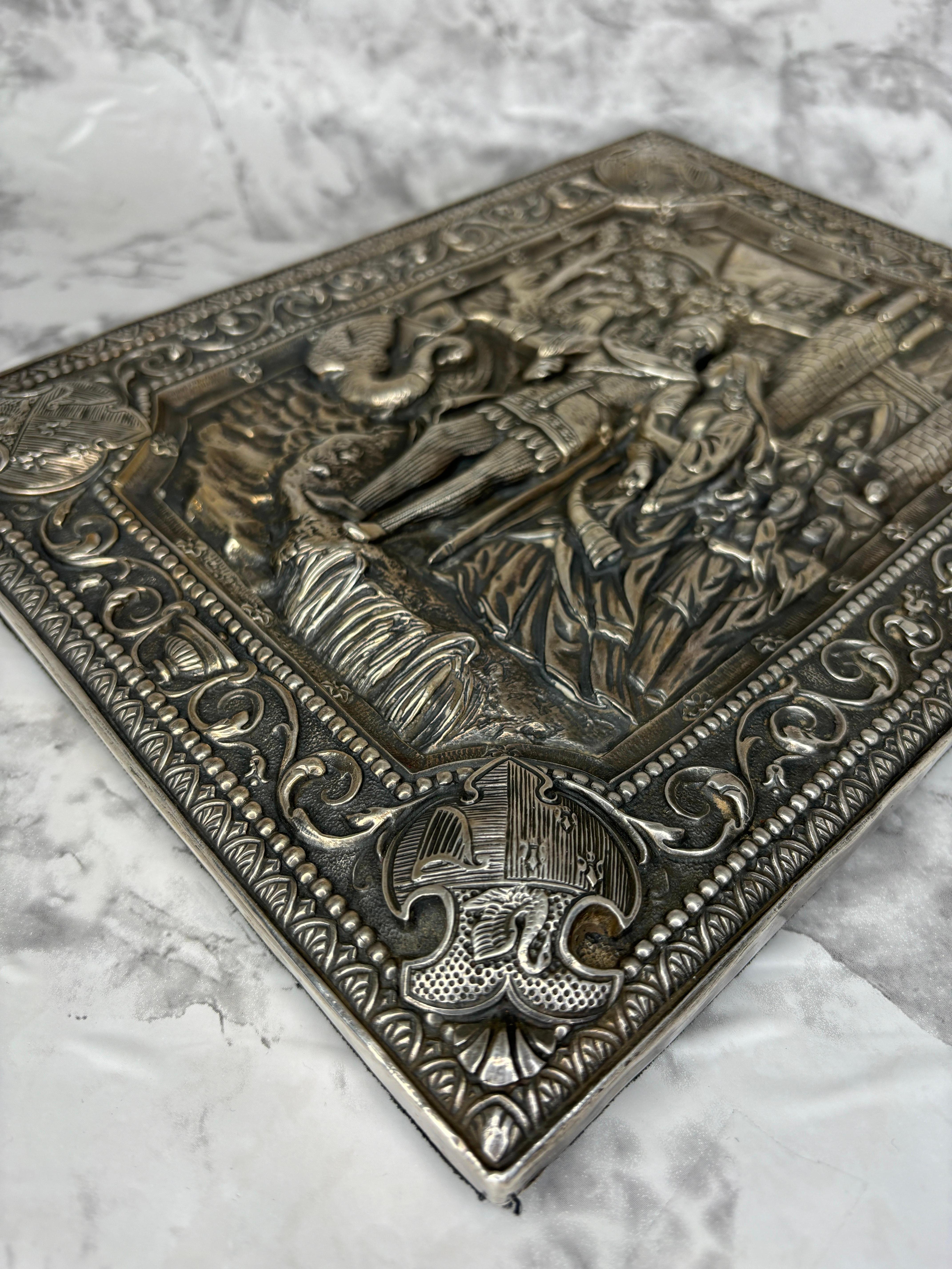 Placca d'argento Henryk Winograd con armoriale del Cavaliere del Cigno in vendita 9