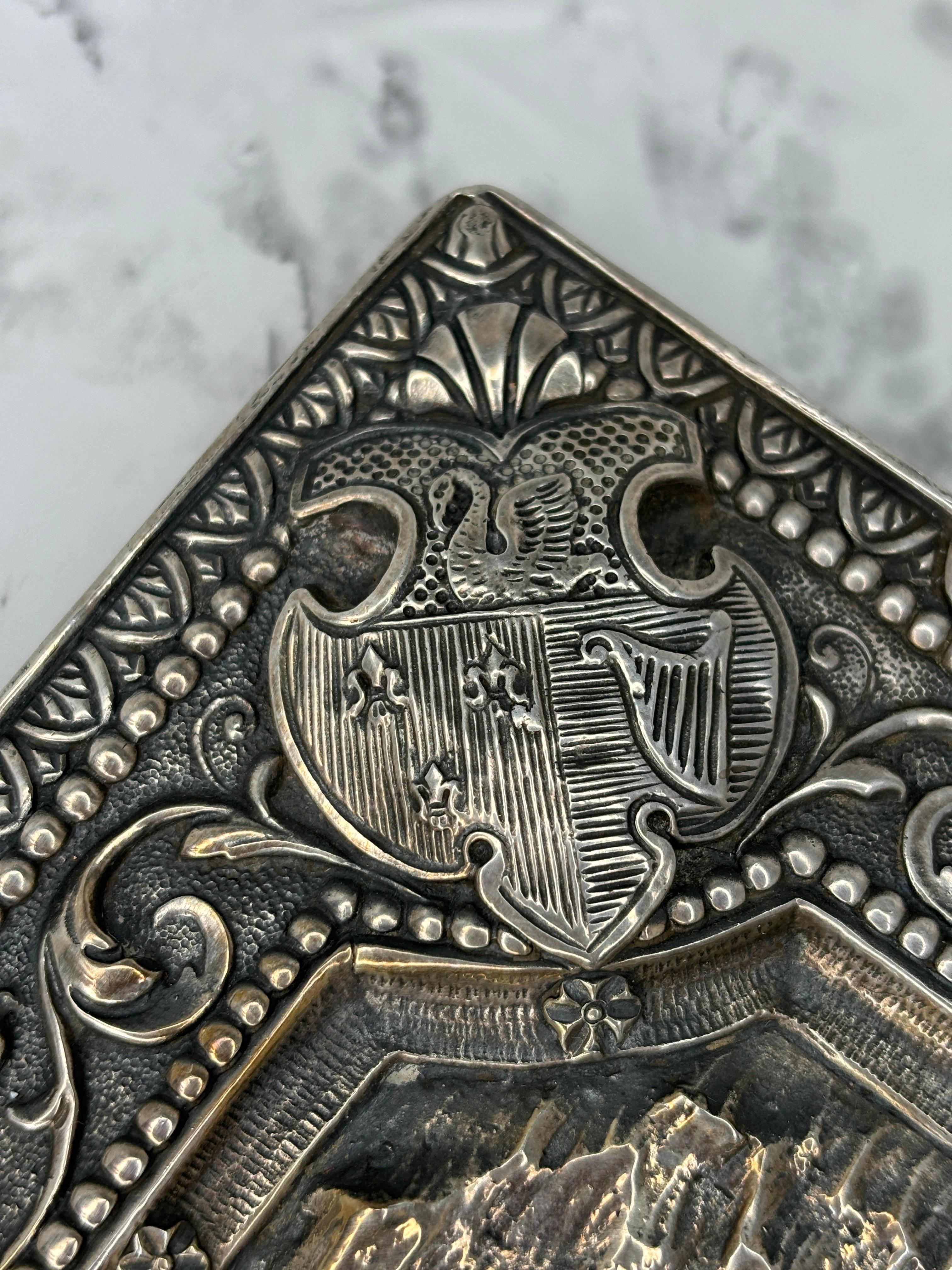 Placca d'argento Henryk Winograd con armoriale del Cavaliere del Cigno in vendita 10