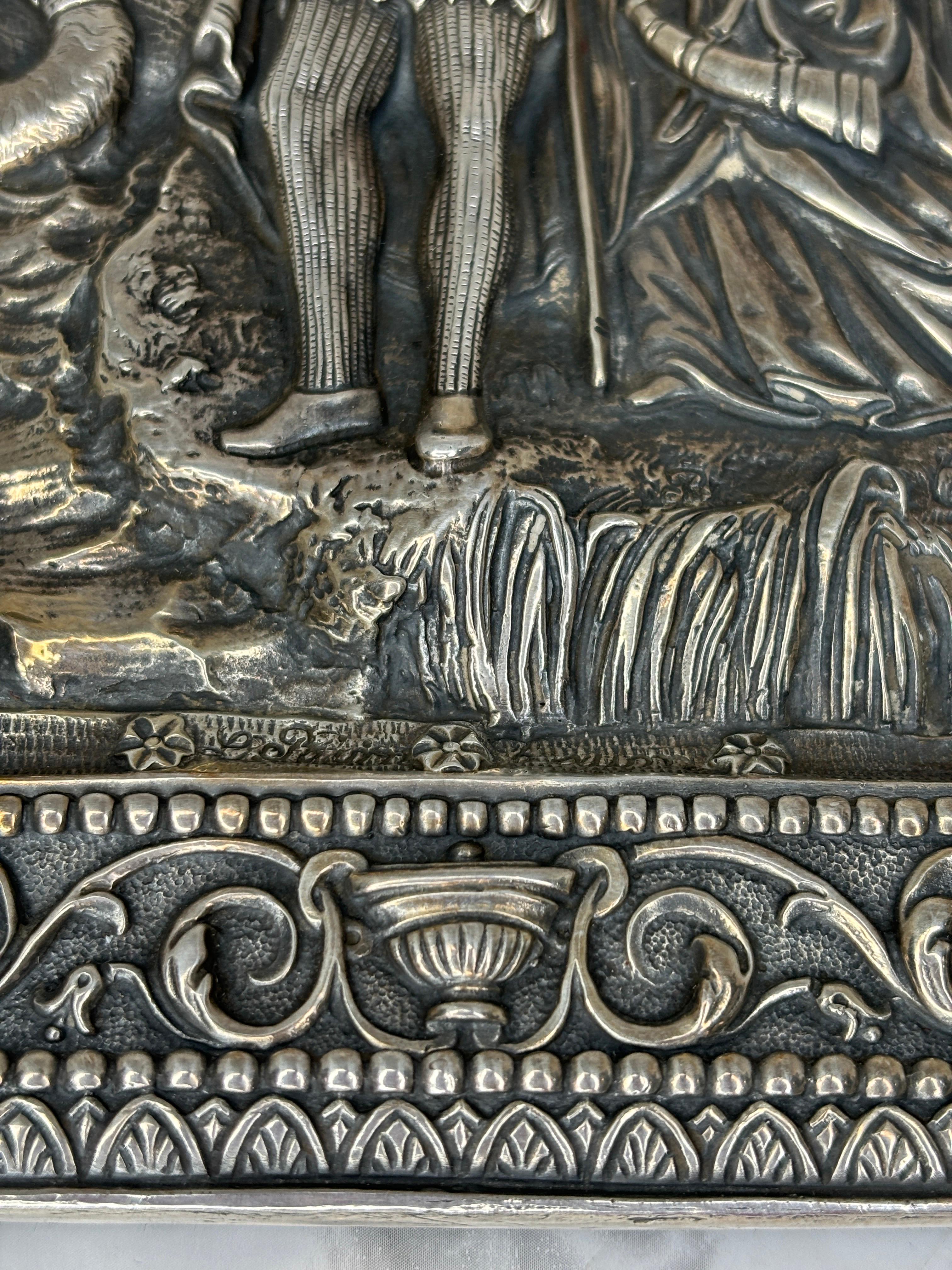 Placca d'argento Henryk Winograd con armoriale del Cavaliere del Cigno in vendita 11
