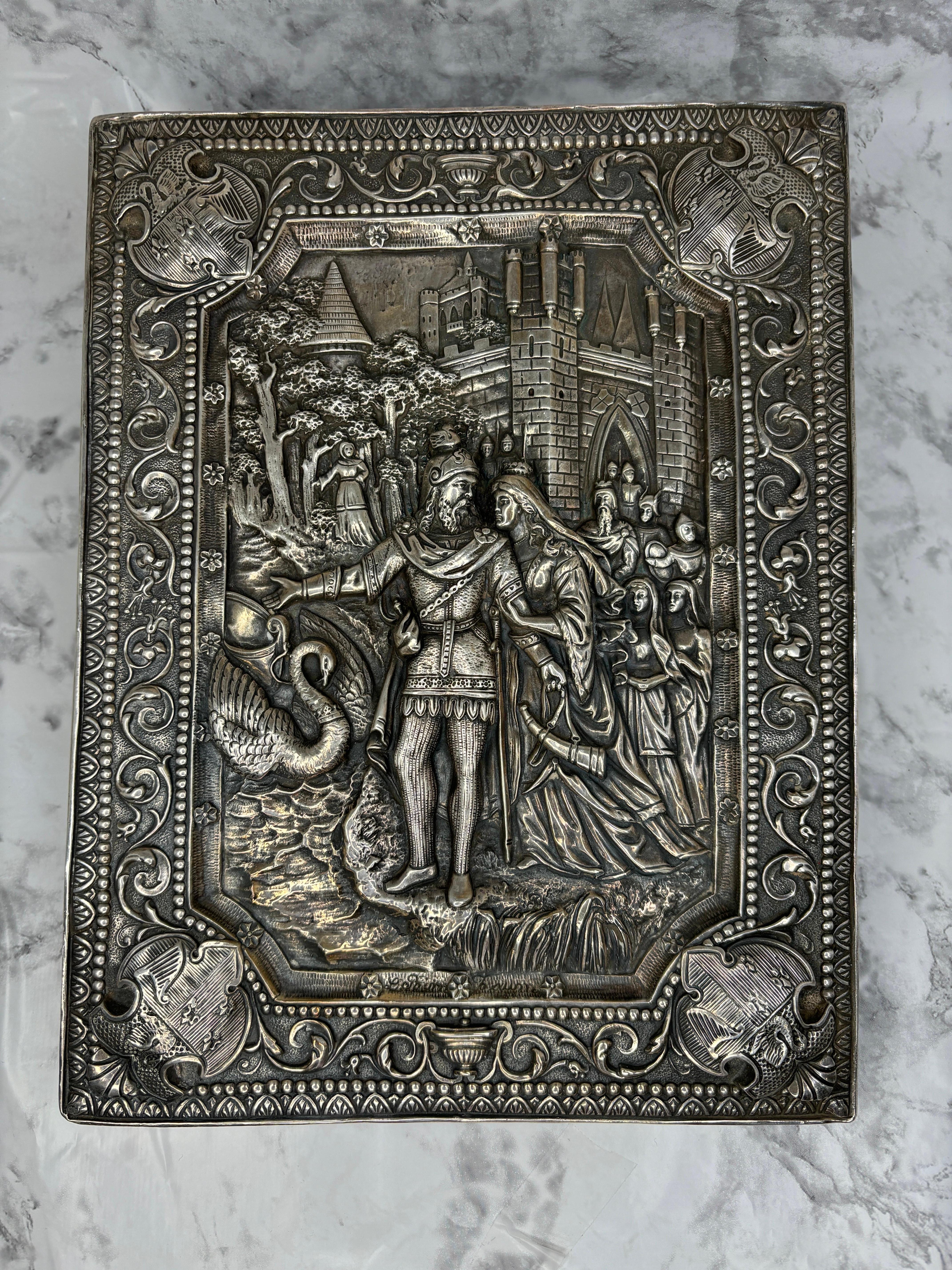 Placca d'argento Henryk Winograd con armoriale del Cavaliere del Cigno In condizioni buone in vendita a Bernardsville, NJ