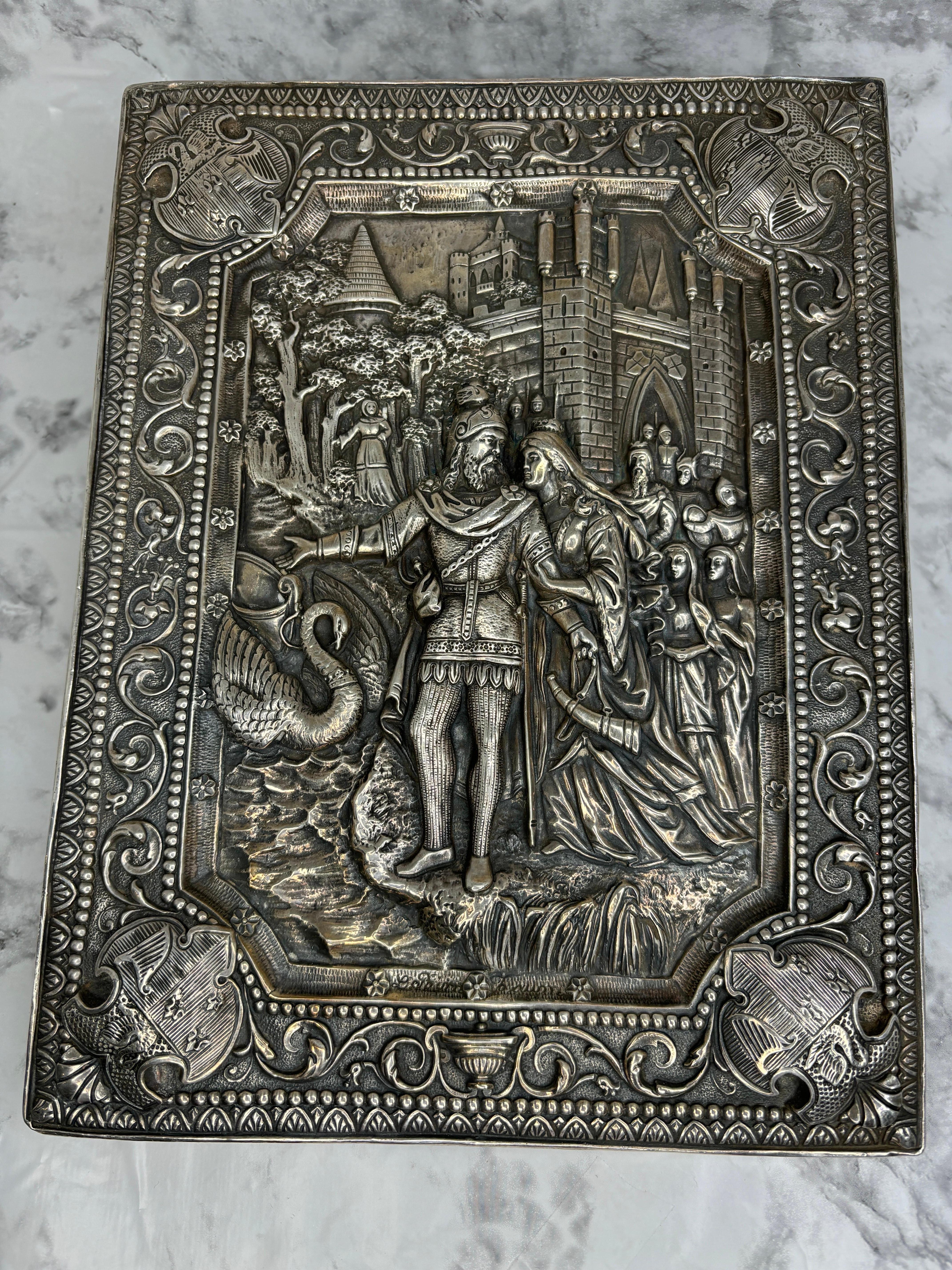 Placca d'argento Henryk Winograd con armoriale del Cavaliere del Cigno in vendita 1