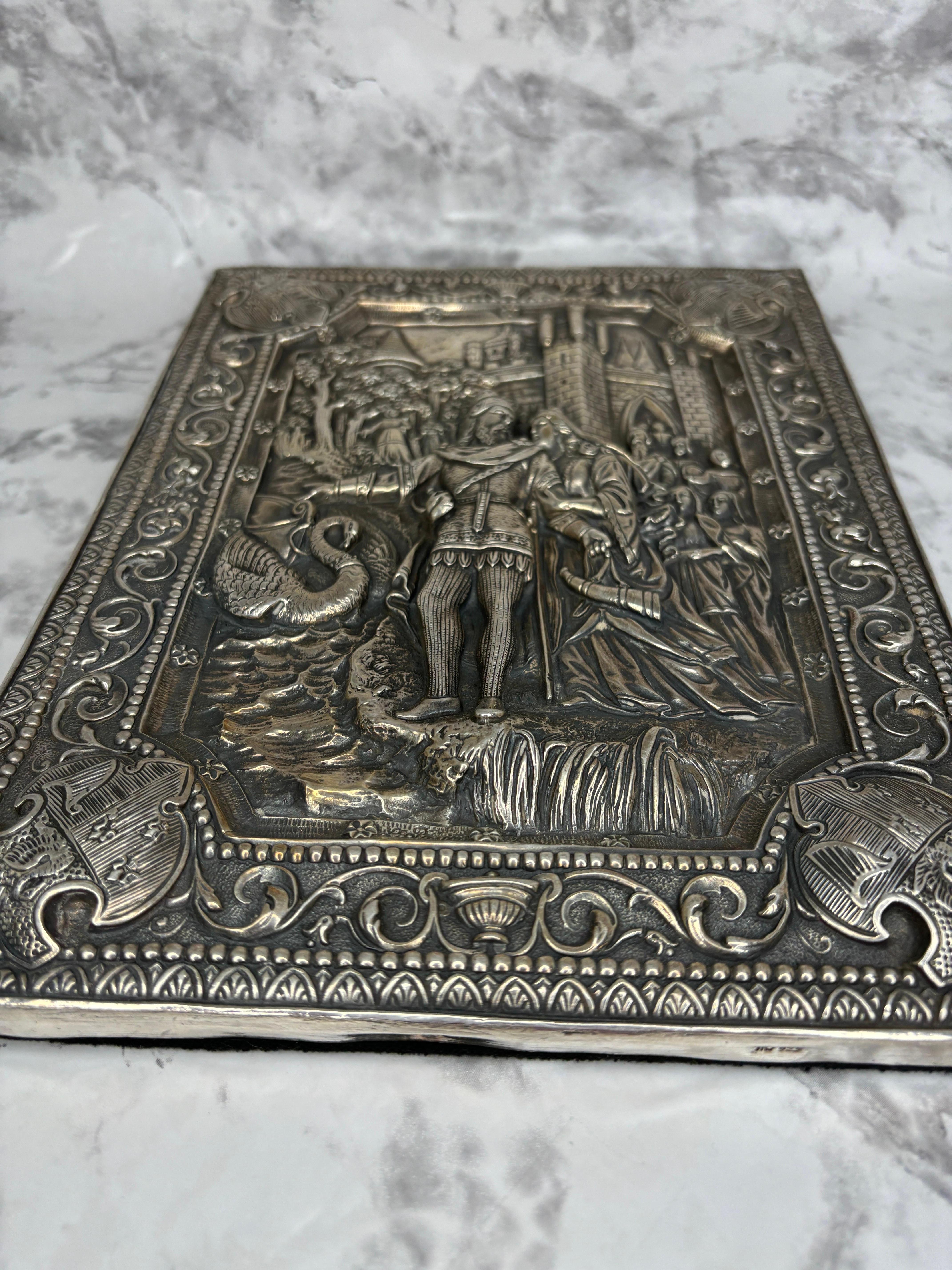 Placca d'argento Henryk Winograd con armoriale del Cavaliere del Cigno in vendita 3