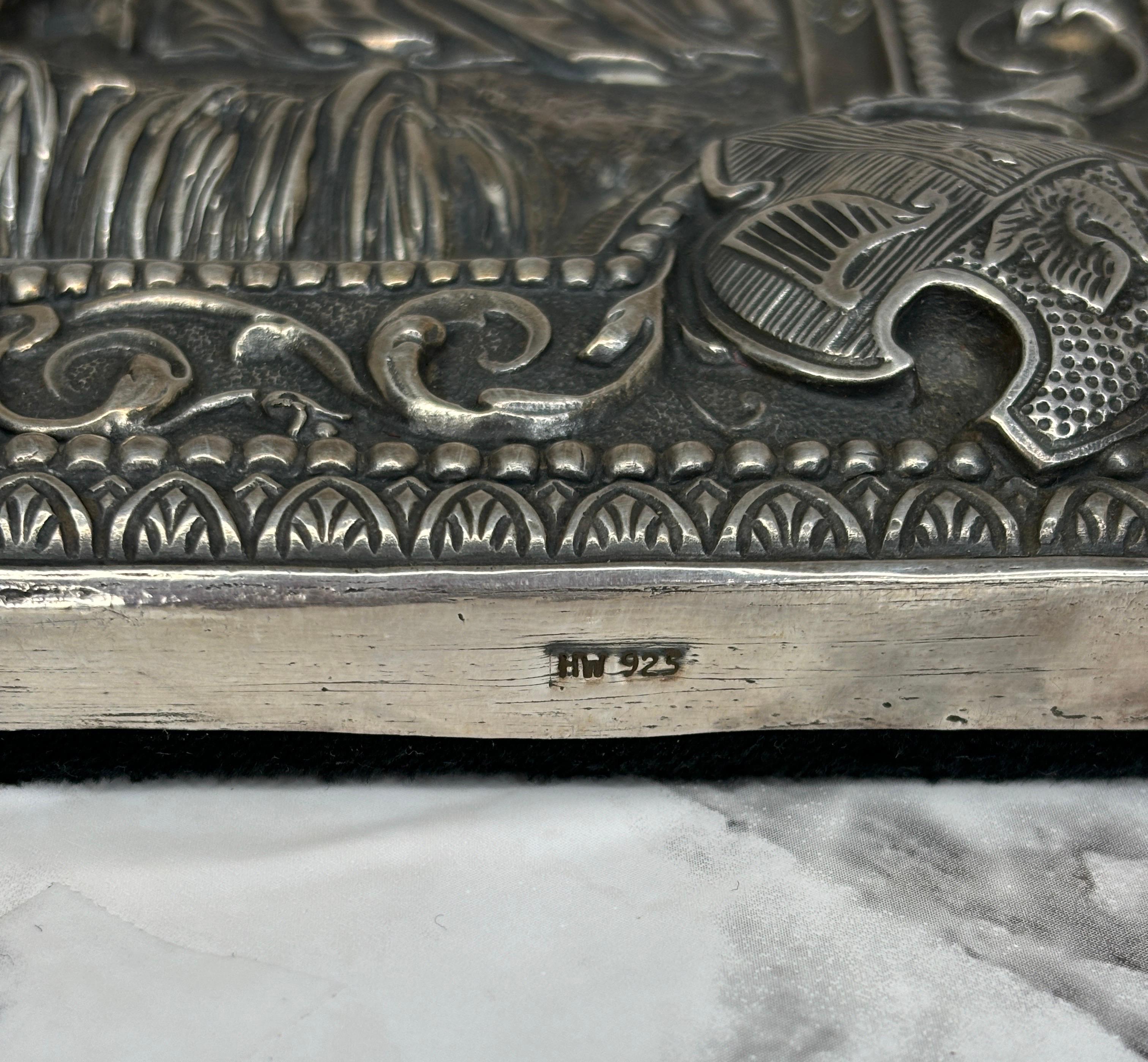 Placca d'argento Henryk Winograd con armoriale del Cavaliere del Cigno in vendita 4