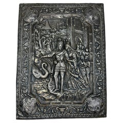 Sterling Silver Henryk Winograd Armorial Plaque Of Swan Knight
