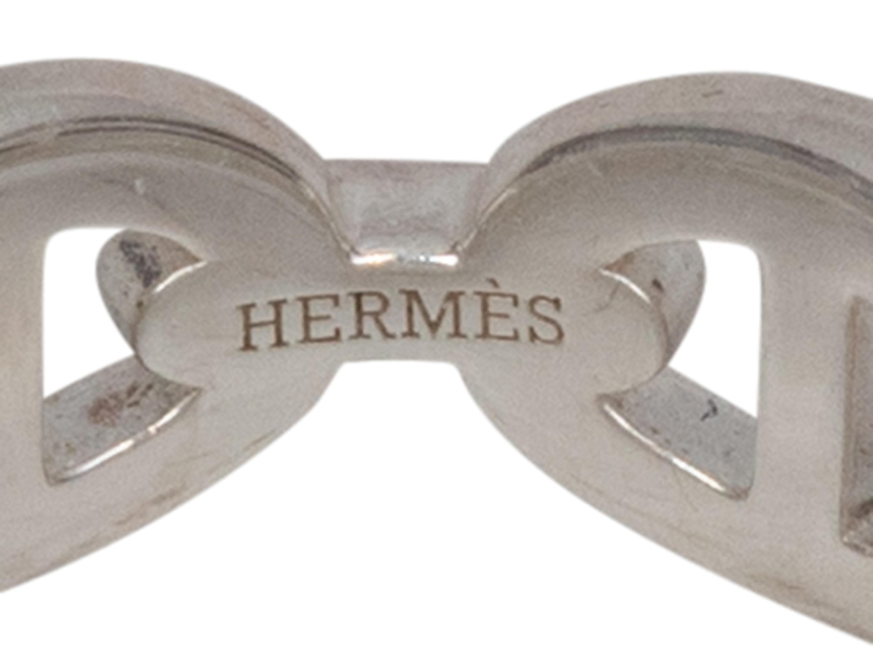 Sterling Silver Hermes Chaine d'Ancre Enchainee Ring US Size 6.5 For Sale 3
