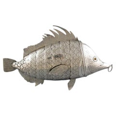 Sterling Silver Hinged Fish Box