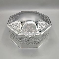 Sterling Silver Hinged octagonal box