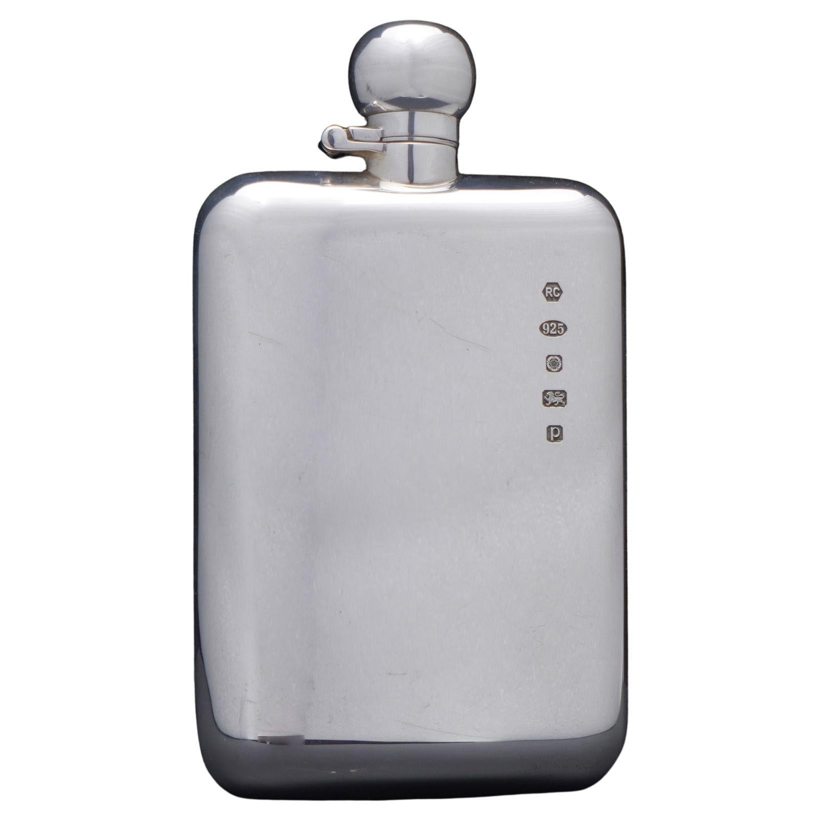 Sterling Silver Hip Flask by Carr's of Sheffield