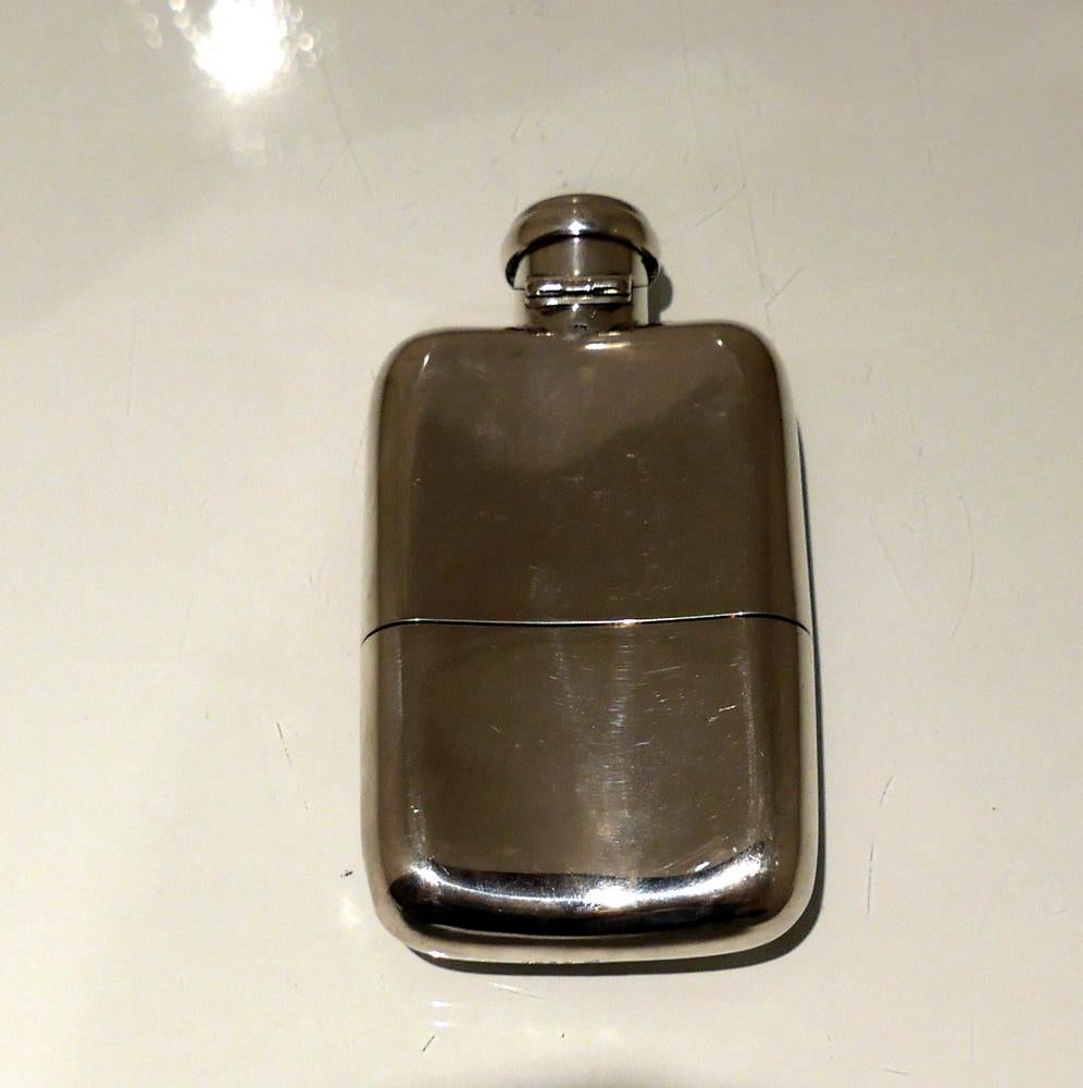Sterling Silver Hip Flask London 1881 William Thomas Wright & Frederick Davies 3