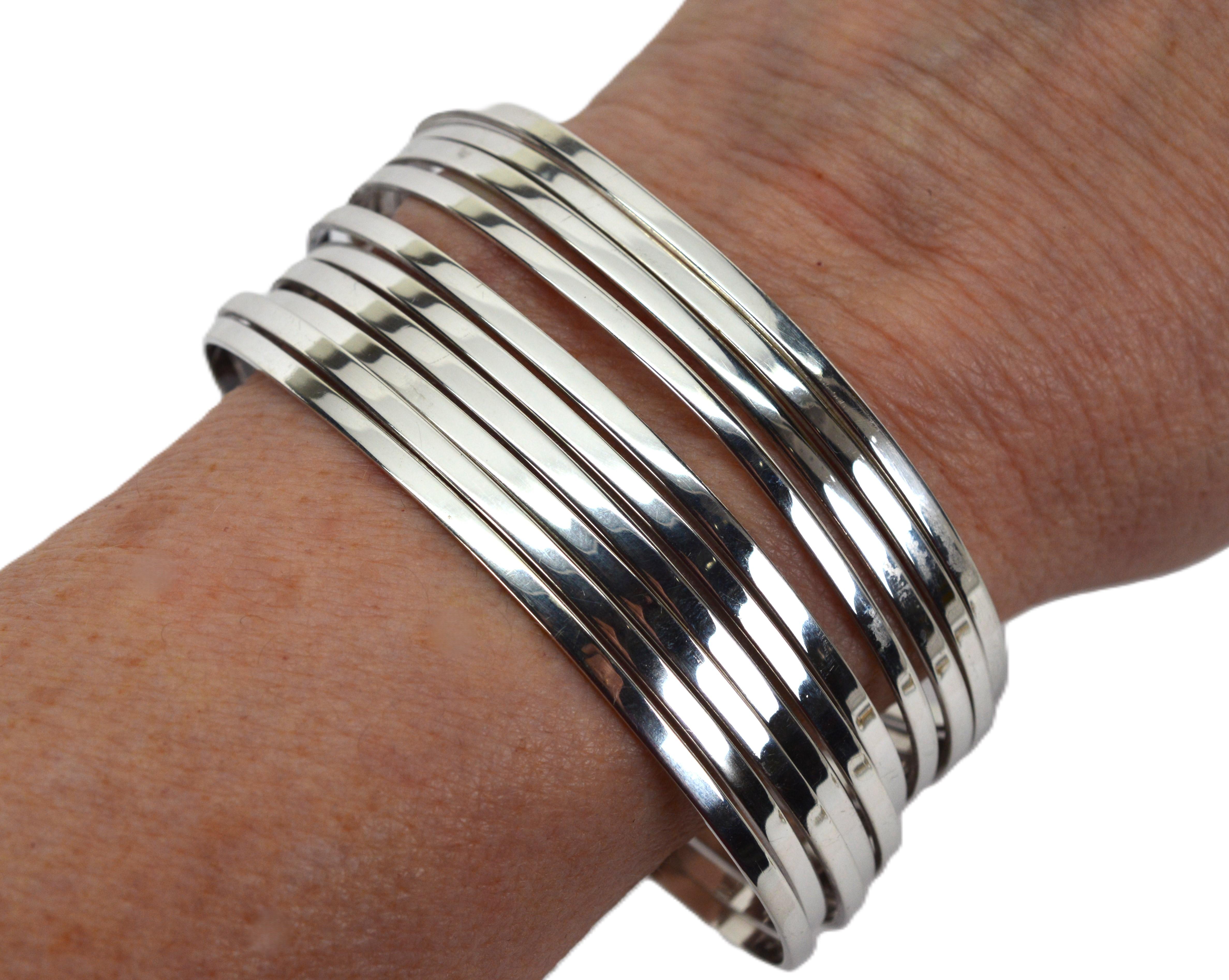 Bracciale HOB Multi Stack in argento sterling in vendita 3