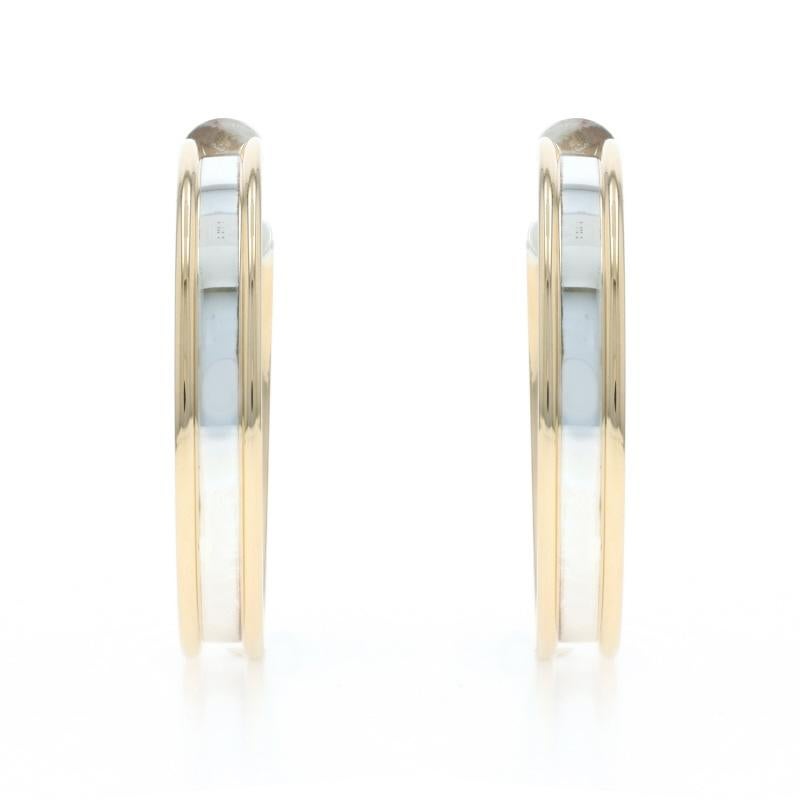 Sterling Silver Hoop Earrings - 925 18k Pierced In condizioni ottime in vendita a Greensboro, NC