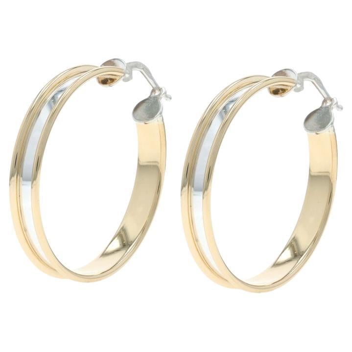 Sterling Silver Hoop Earrings - 925 18k Pierced