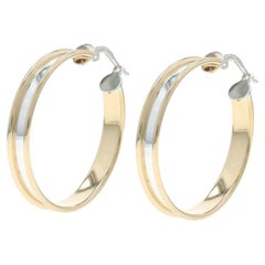 Sterling Silver Hoop Earrings - 925 18k Pierced