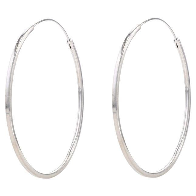 Sterling Silver Hoop Earrings - 925 Pierced