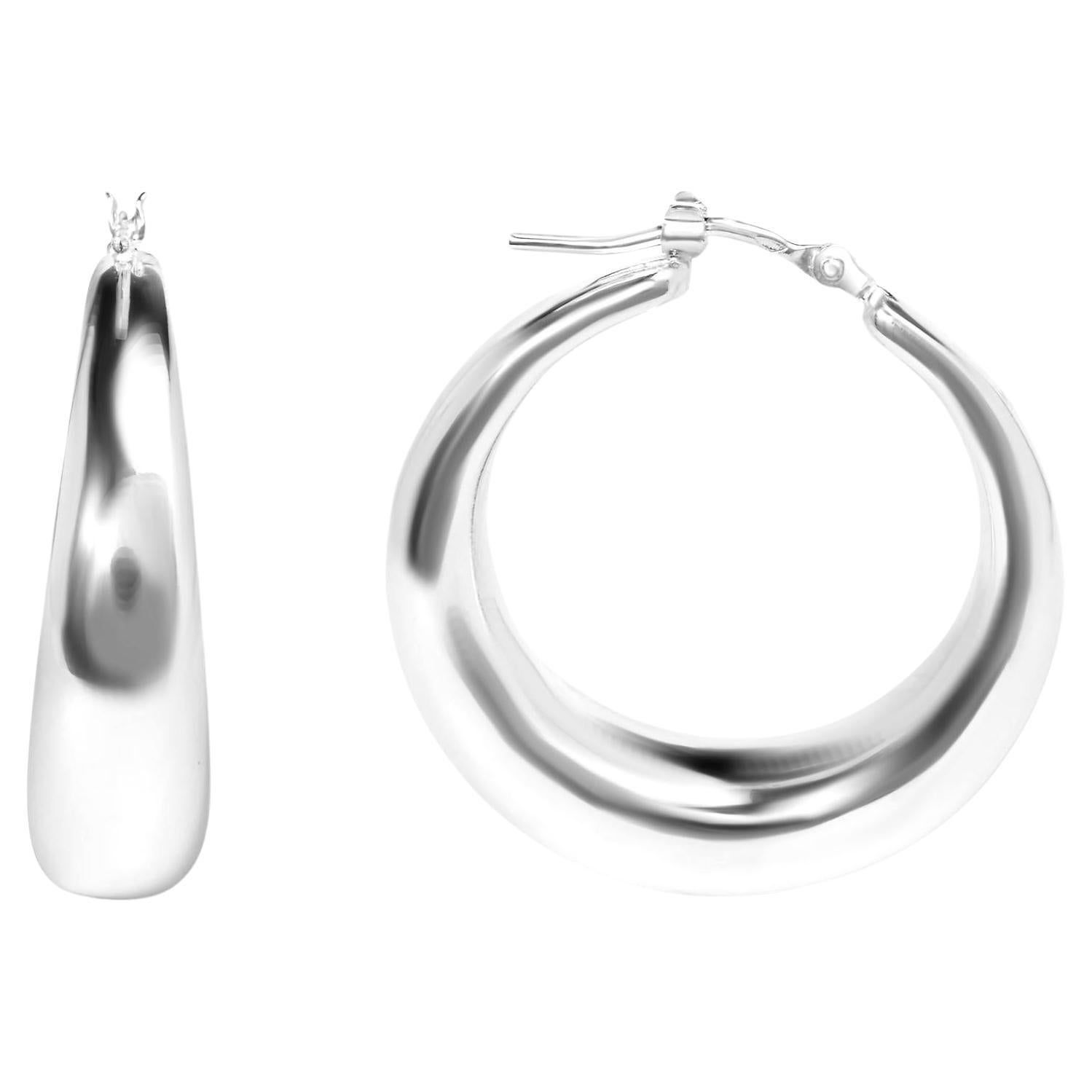 Sterling Silver Hoop Earrings For Sale