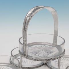 Rare Antique Edwardian Sterling Silver Hors D'oeuvre Dish, Mappin & Webb, 1910
