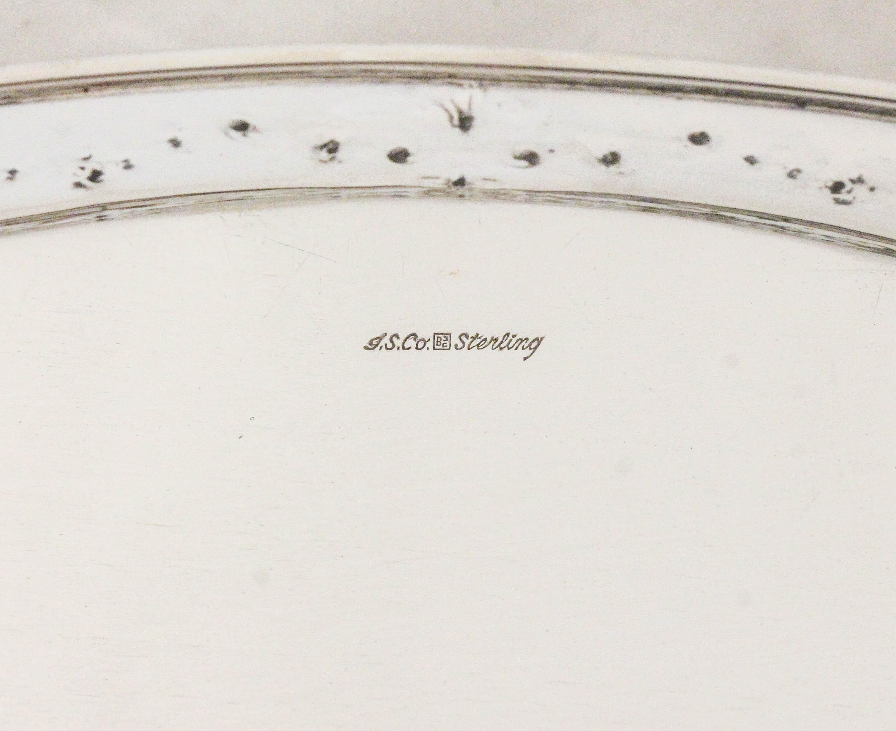 Early 20th Century Sterling Silver Hors d’oeuvre Platter For Sale