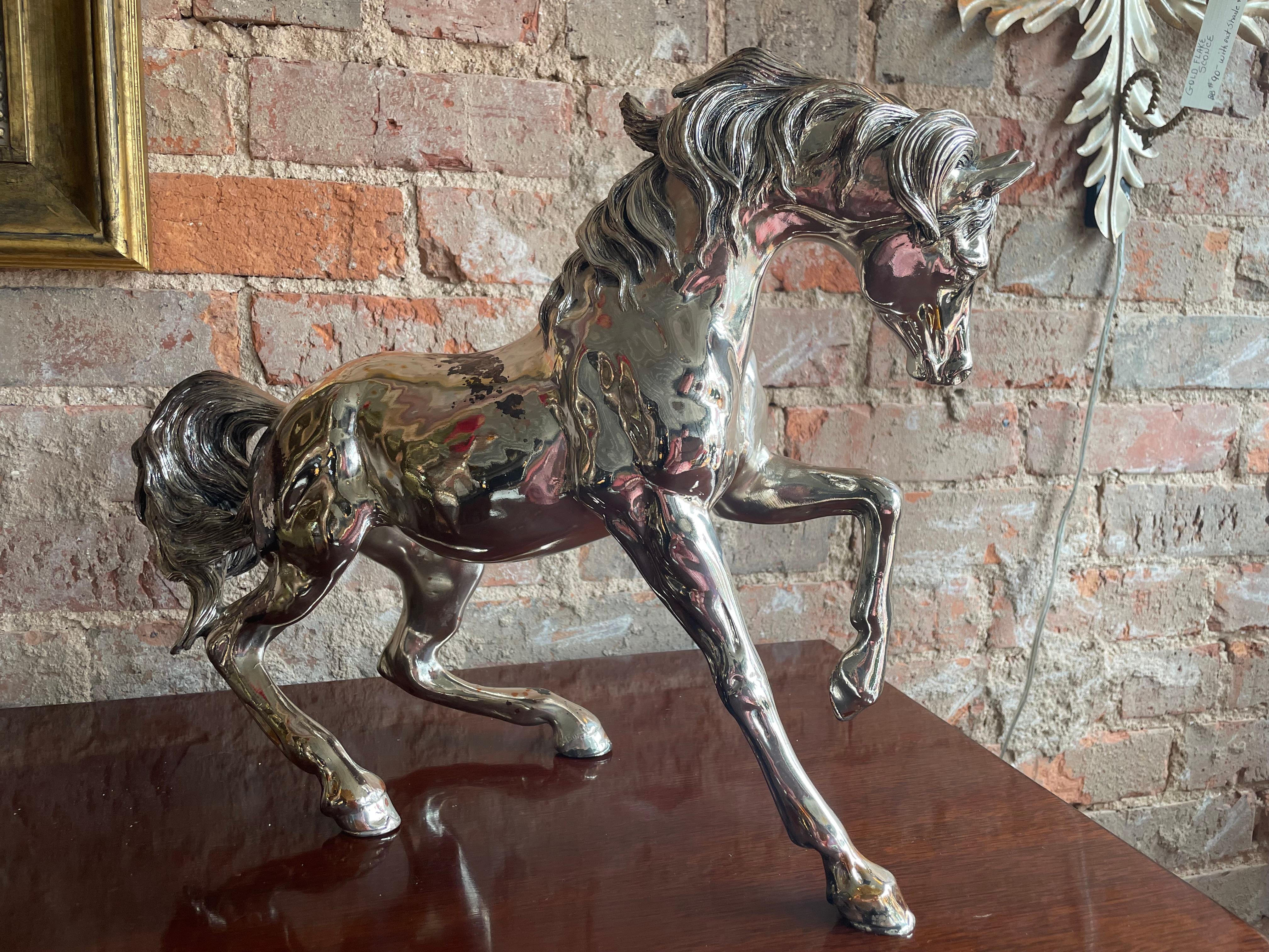 Scultura di cavallo in argento sterling in vendita 2