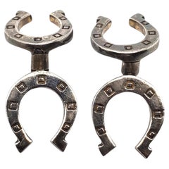 Gemelli a ferro di cavallo in argento sterling #24727