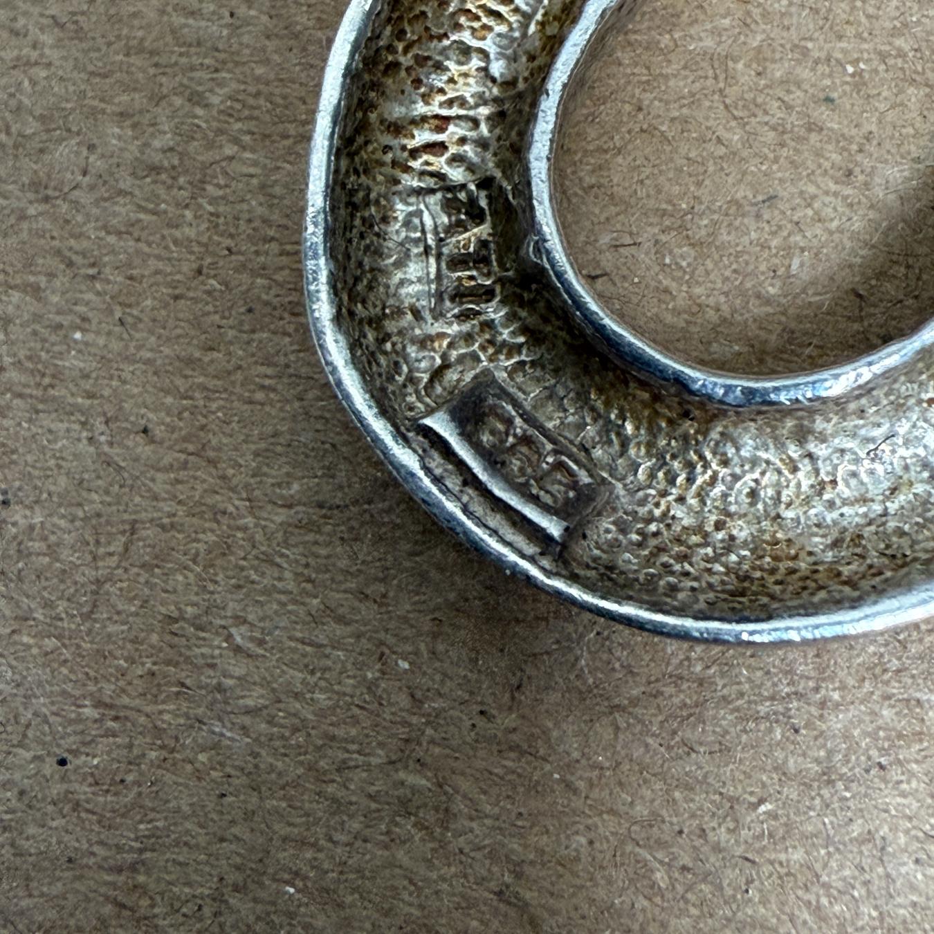 20th Century Sterling Silver Horseshoe Pendant Charm Style Hermes For Sale