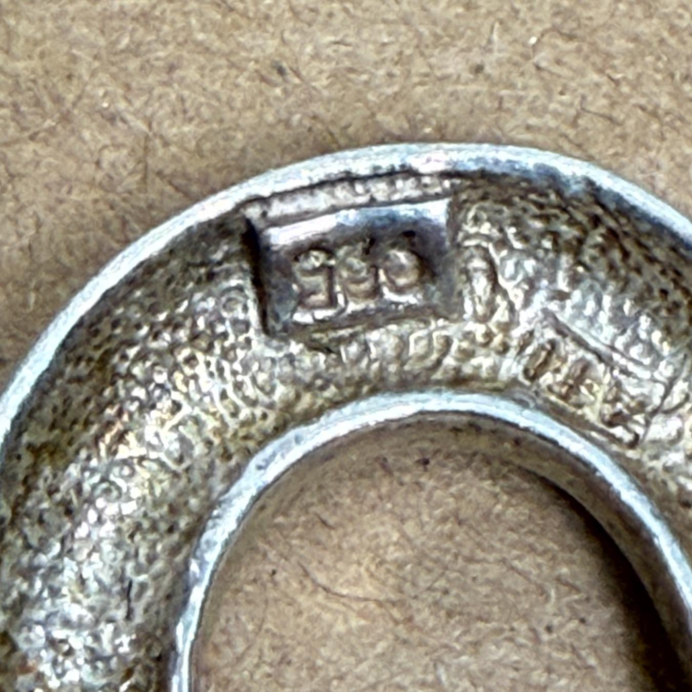 Sterling Silver Horseshoe Pendant Charm Style Hermes For Sale 2