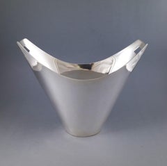 Sterling silver ice bucket by Christofle for Sabatini