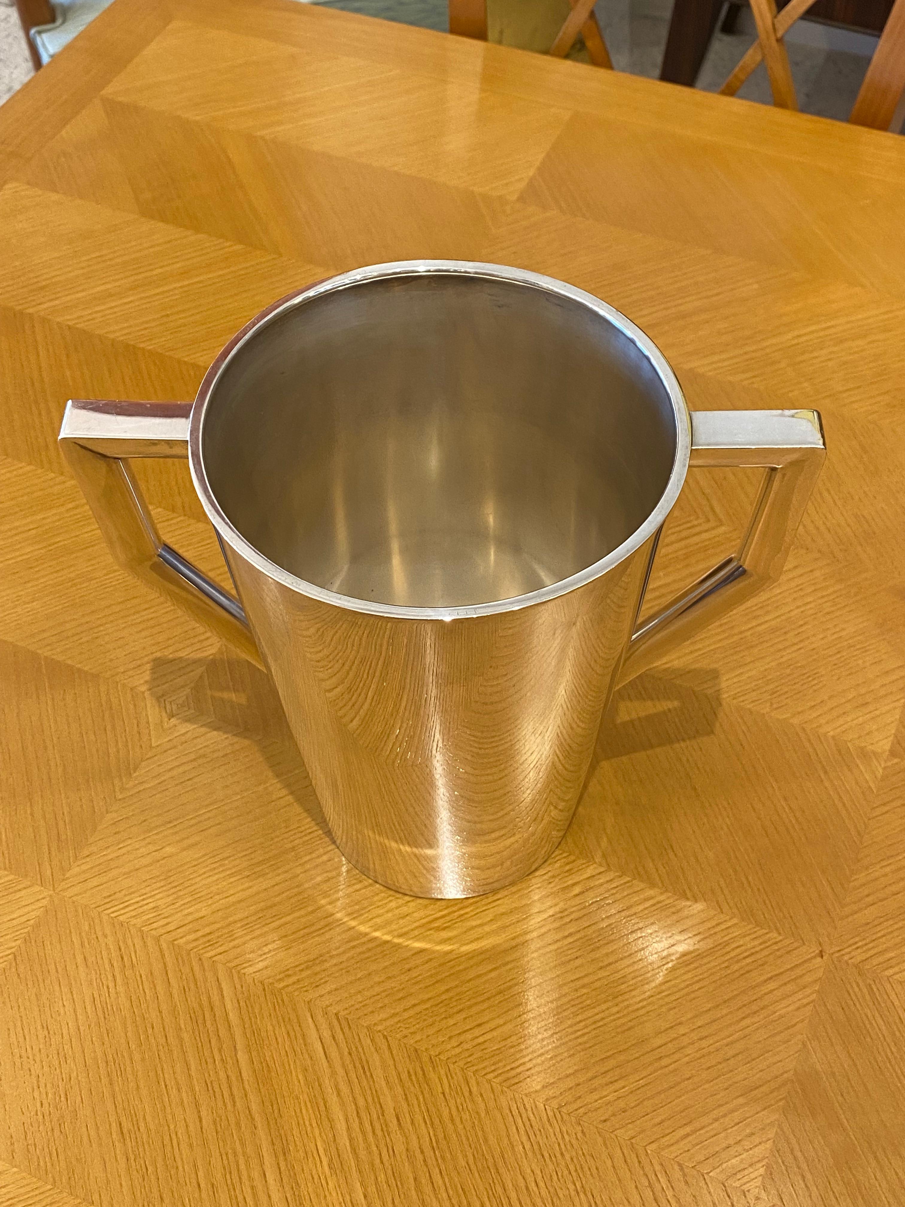 French Art Deco Sterling Silver Ice Bucket