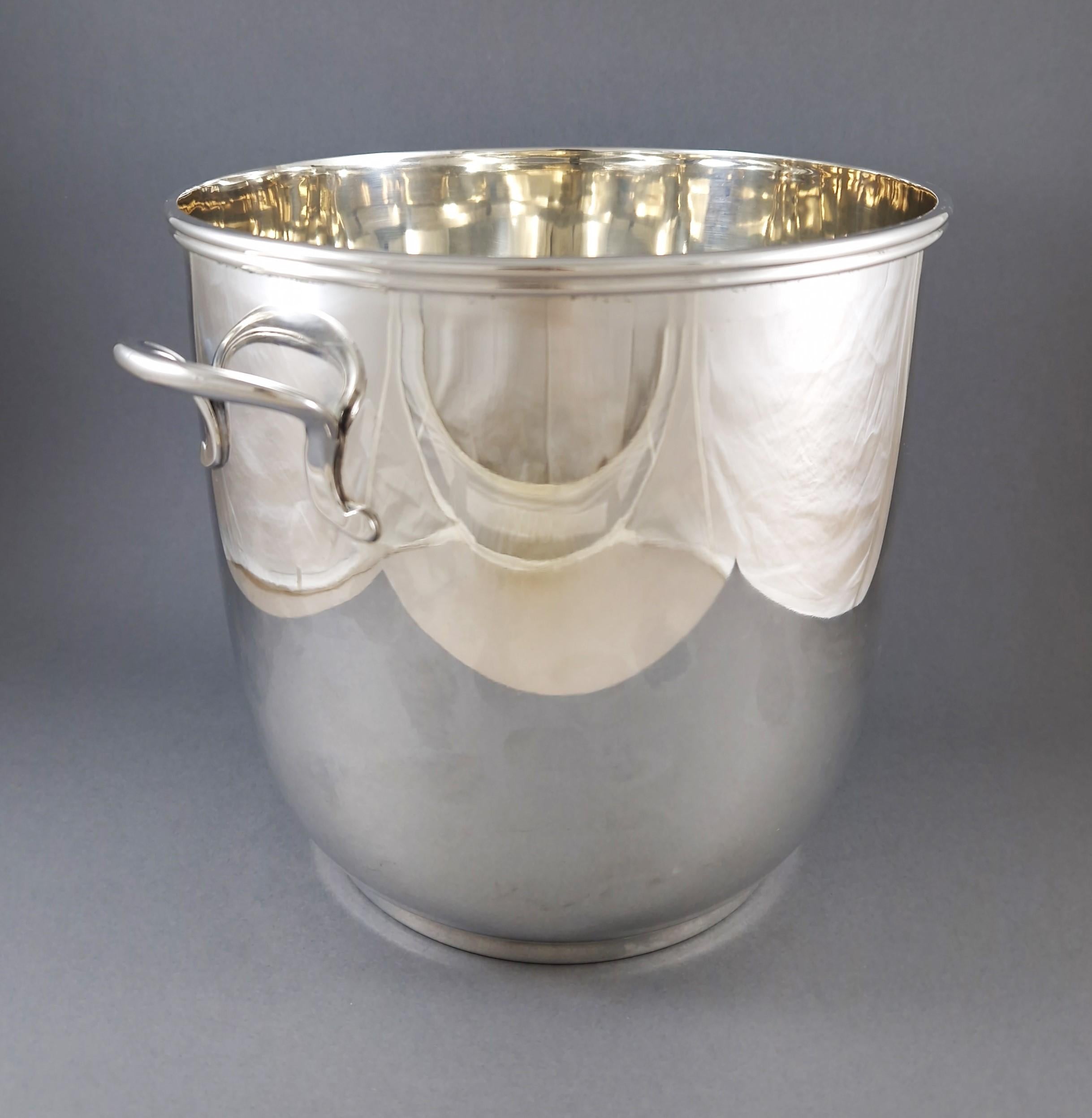 Sterling Silver Ice champagne Bucket Italiano en venta