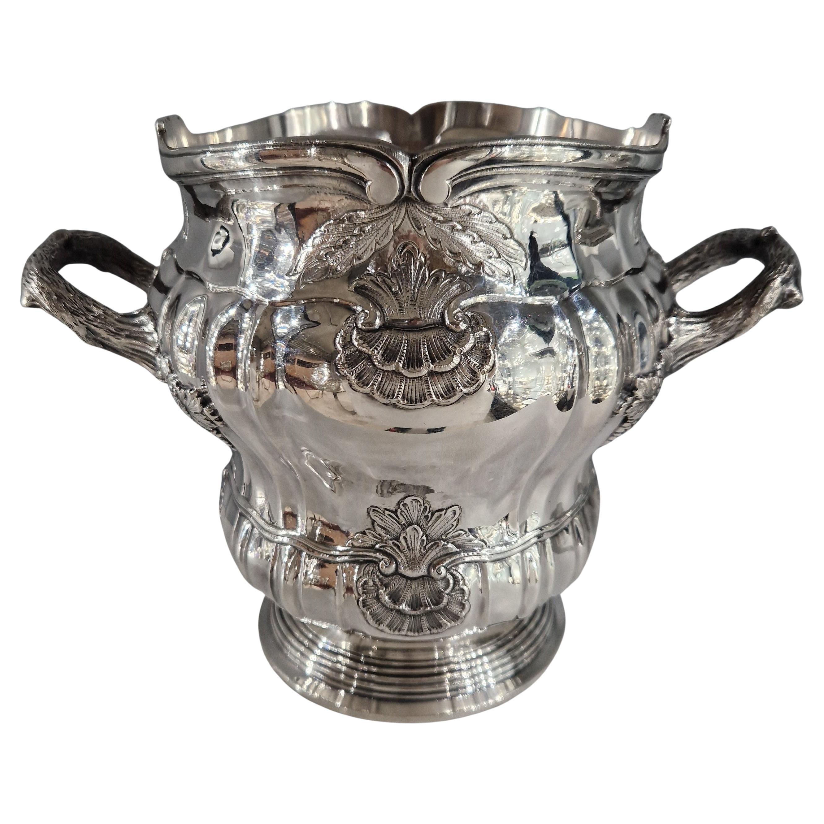 Secchiello per champagne in argento Sterling per raffreddare il vino